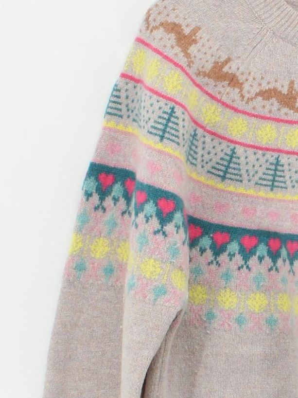 White Stuff Women's Jumper UK 16 Brown Wool with Nylon Pullover - Image 4