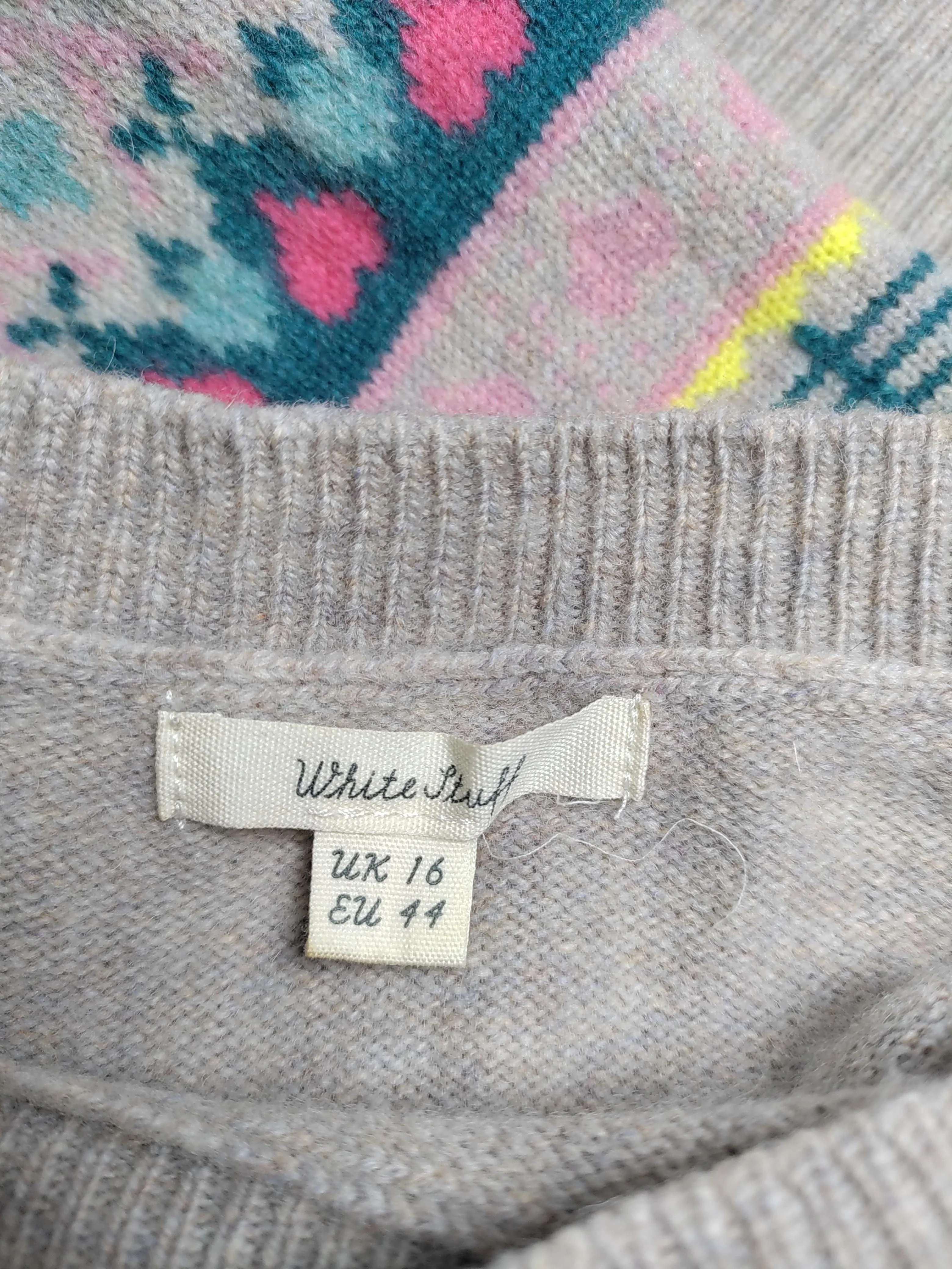 White Stuff Women's Jumper UK 16 Brown Wool with Nylon Pullover - Image 5