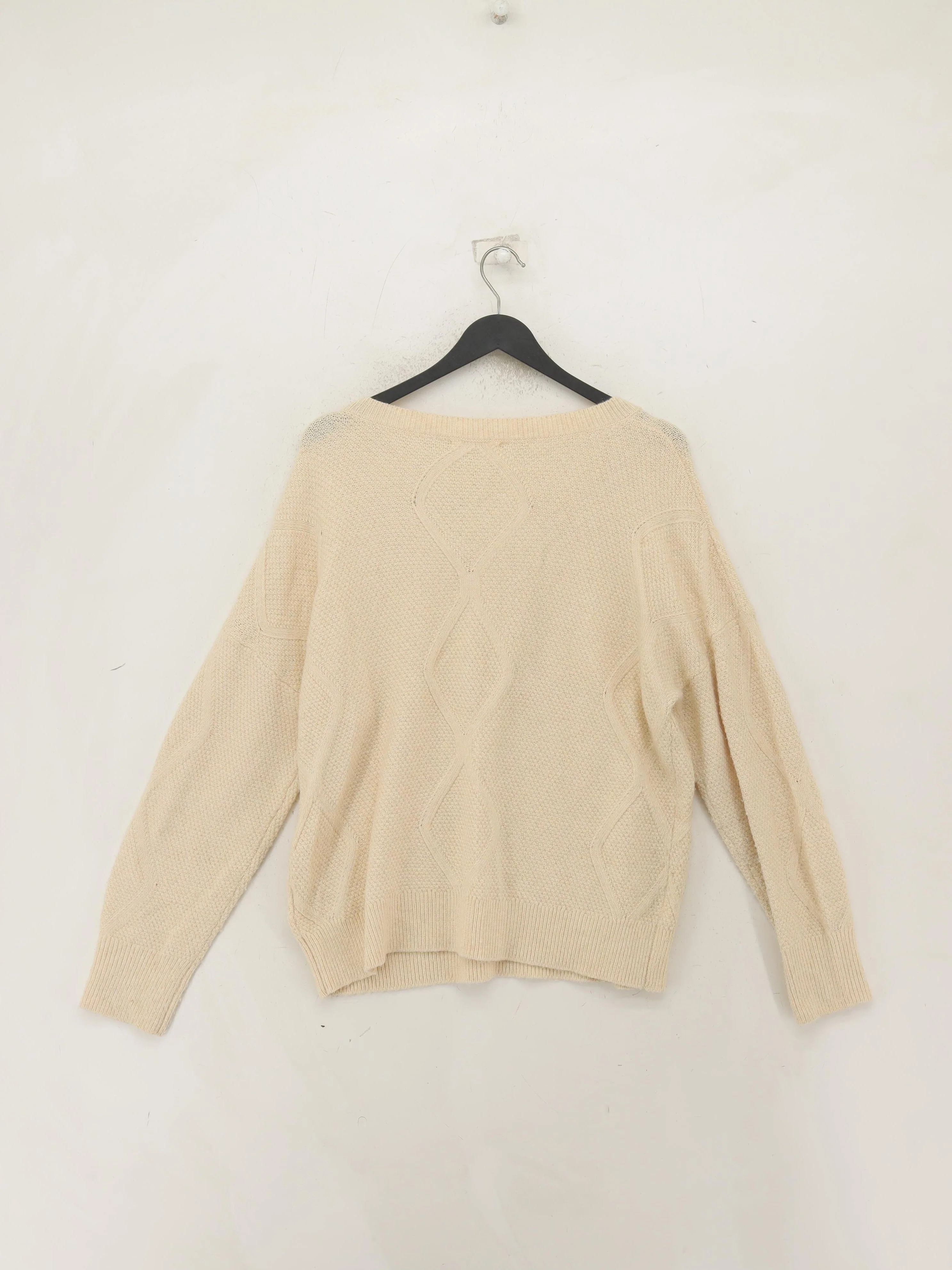White Stuff Women's Jumper UK 16 Cream Polyamide with Acrylic, Wool Pullover - Image 2
