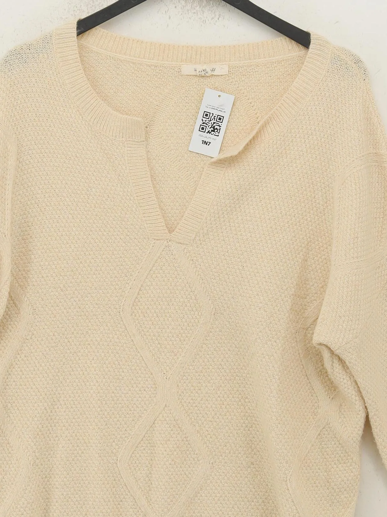 White Stuff Women's Jumper UK 16 Cream Polyamide with Acrylic, Wool Pullover - Image 3