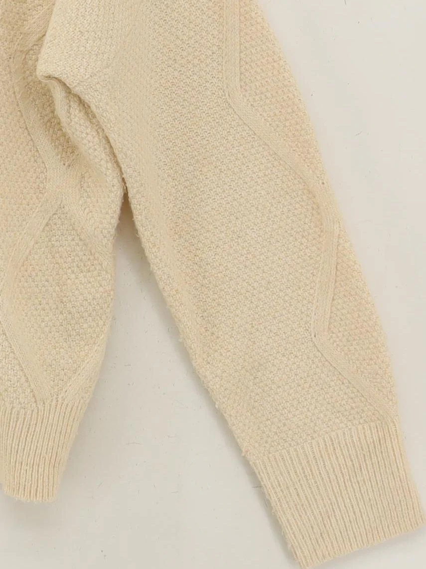 White Stuff Women's Jumper UK 16 Cream Polyamide with Acrylic, Wool Pullover - Image 4