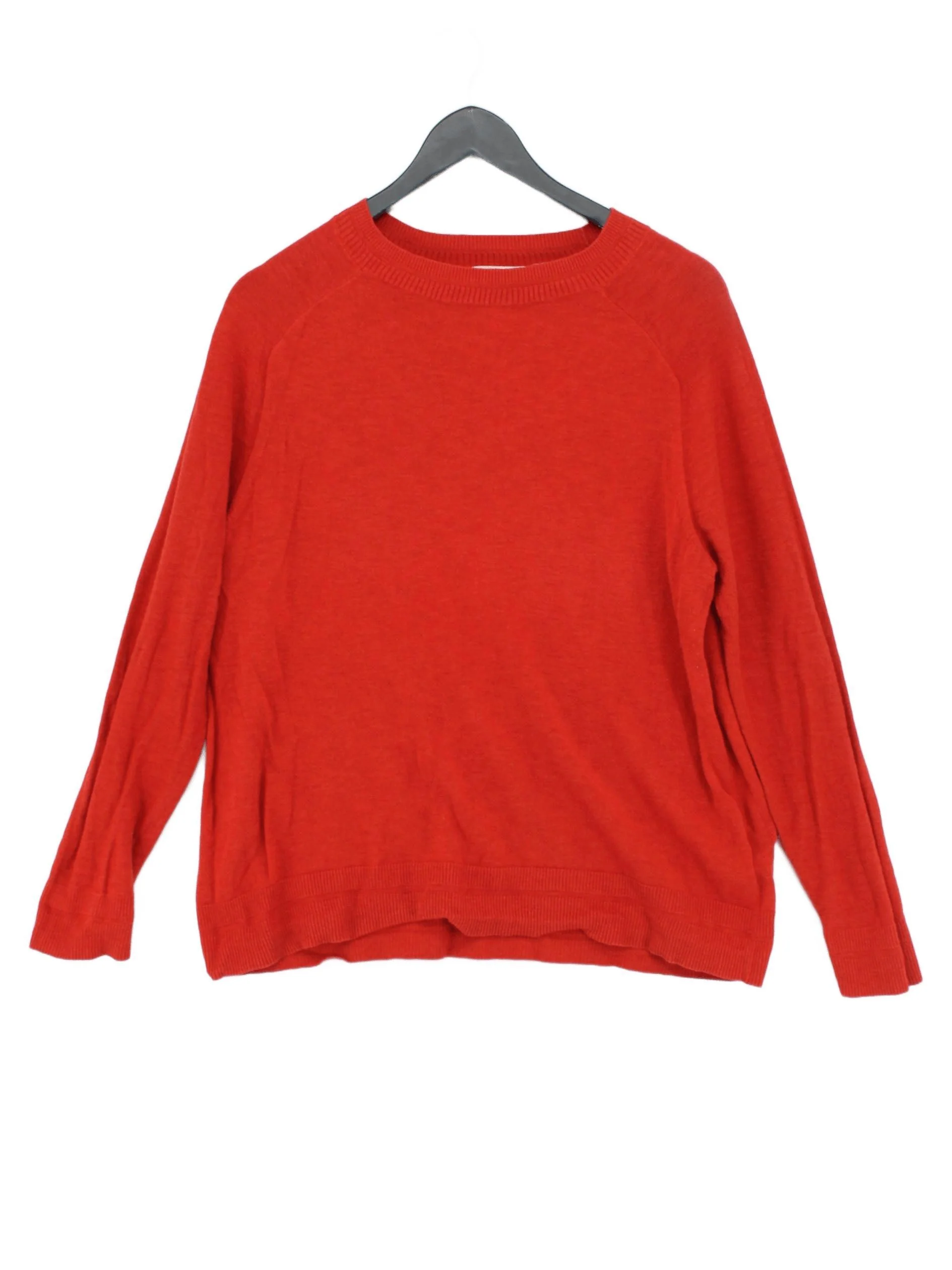 White Stuff Women's Jumper UK 16 Red 100% Cotton Crew Neck Pullover