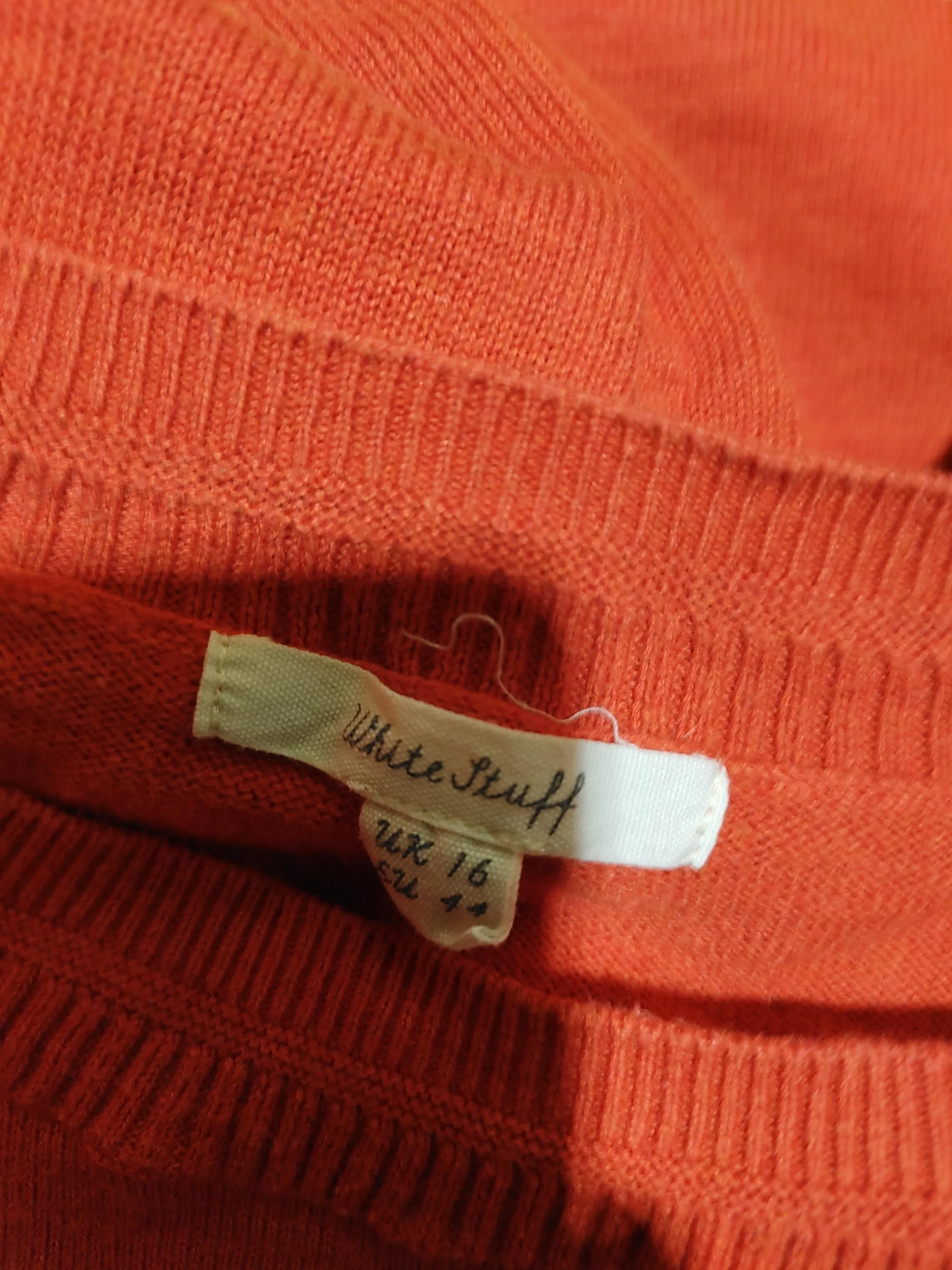 White Stuff Women's Jumper UK 16 Red 100% Cotton Crew Neck Pullover - Image 6