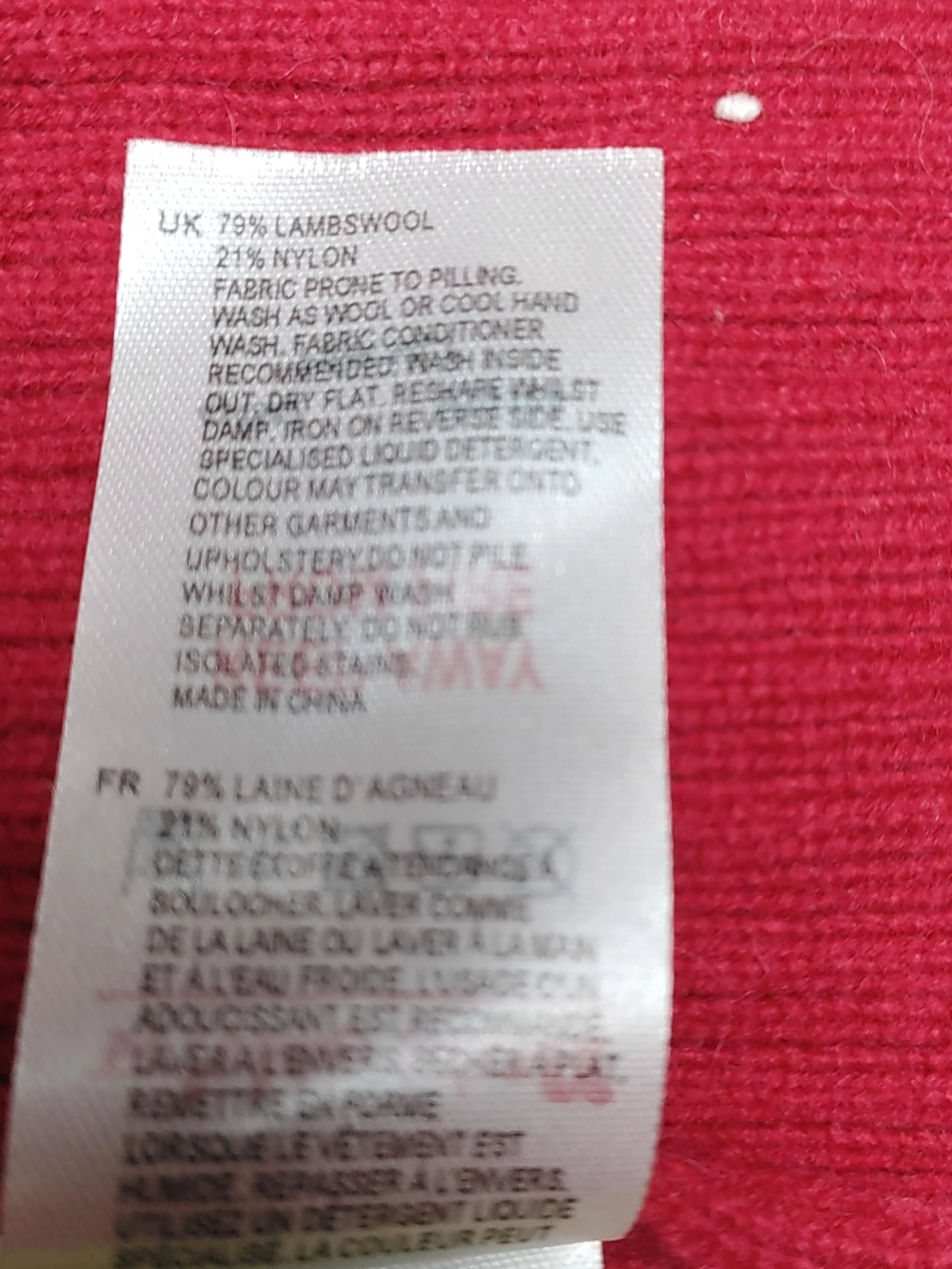 White Stuff Women's Jumper UK 16 Red Wool with Nylon Pullover - Image 6