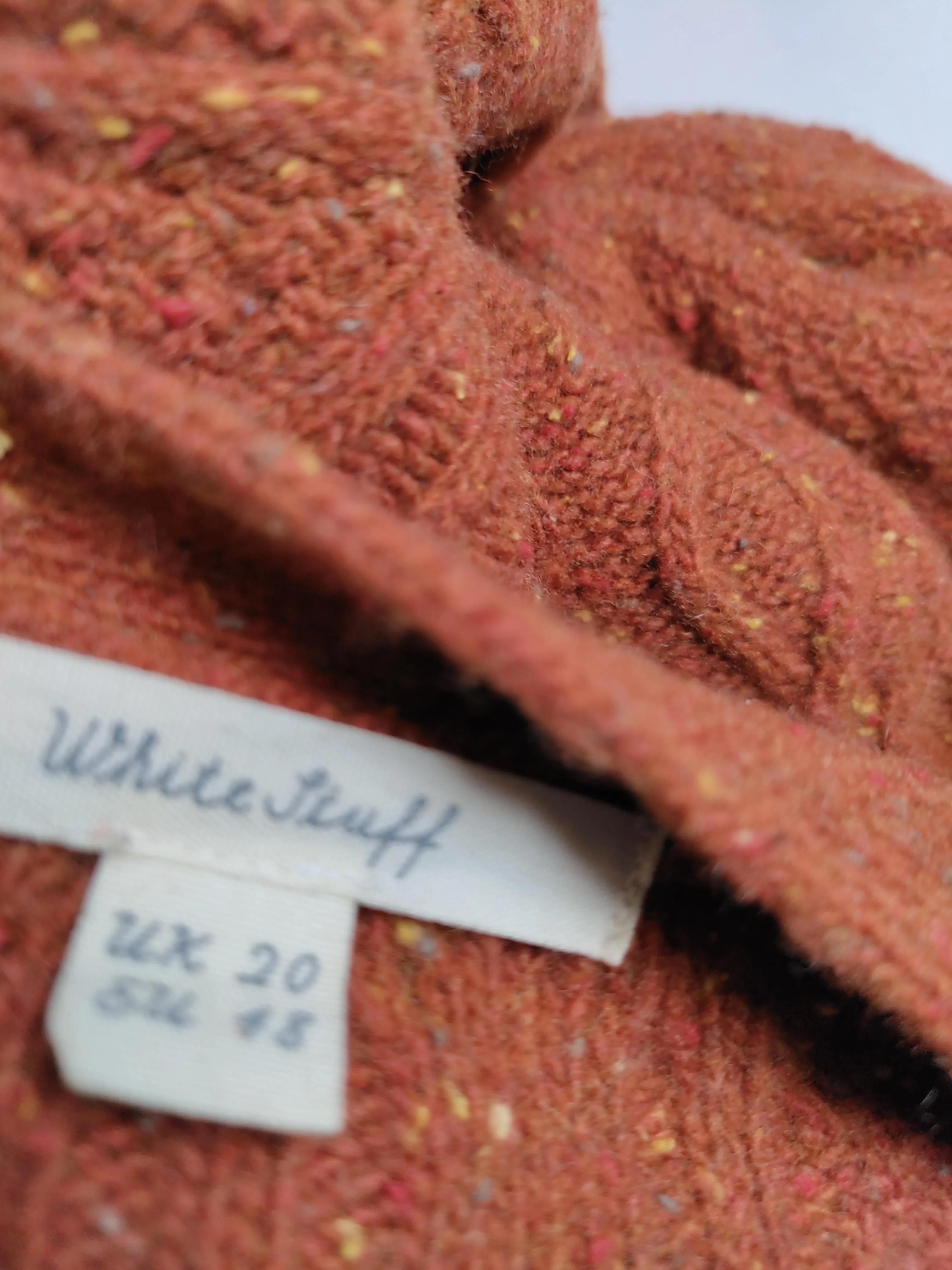 White Stuff Women's Jumper UK 20 Orange Wool with Nylon Crew Neck Pullover - Image 6