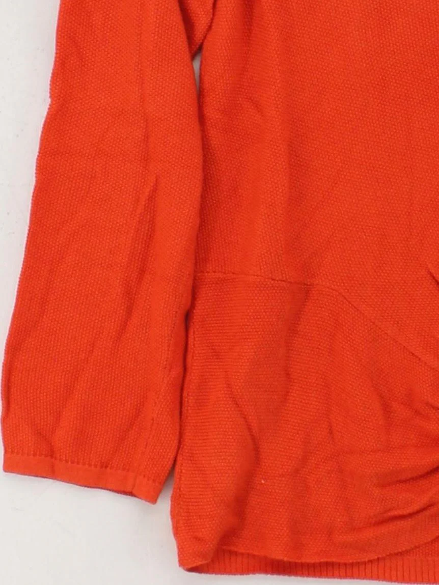 White Stuff Women's Jumper UK 6 Orange Cotton with Lyocell Modal V-Neck Pullover - Image 4