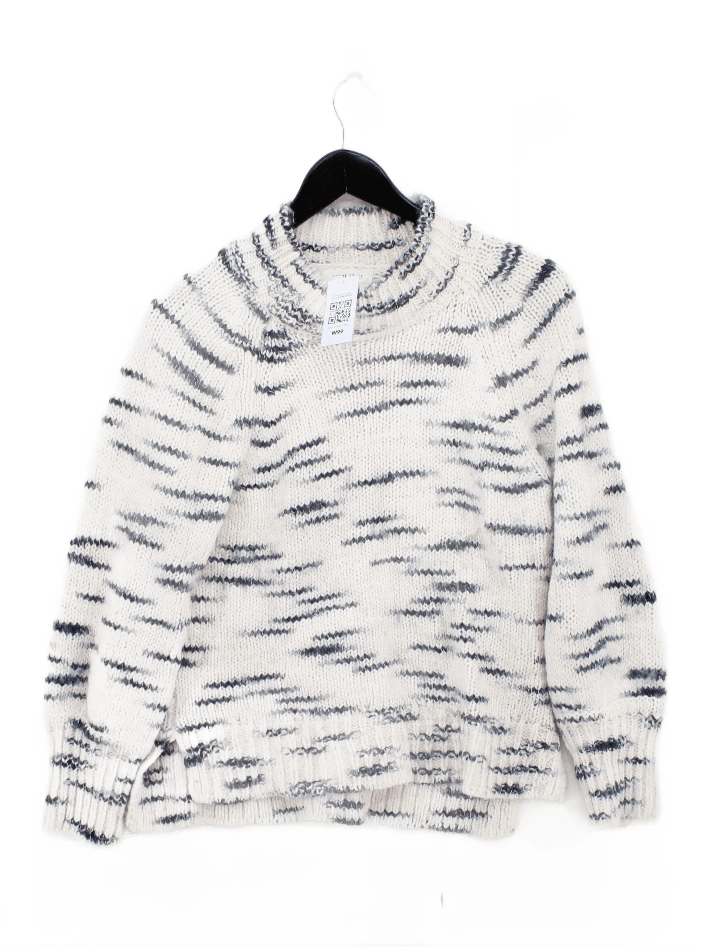 White Stuff Women's Jumper UK 8 Cream Acrylic with Wool Pullover