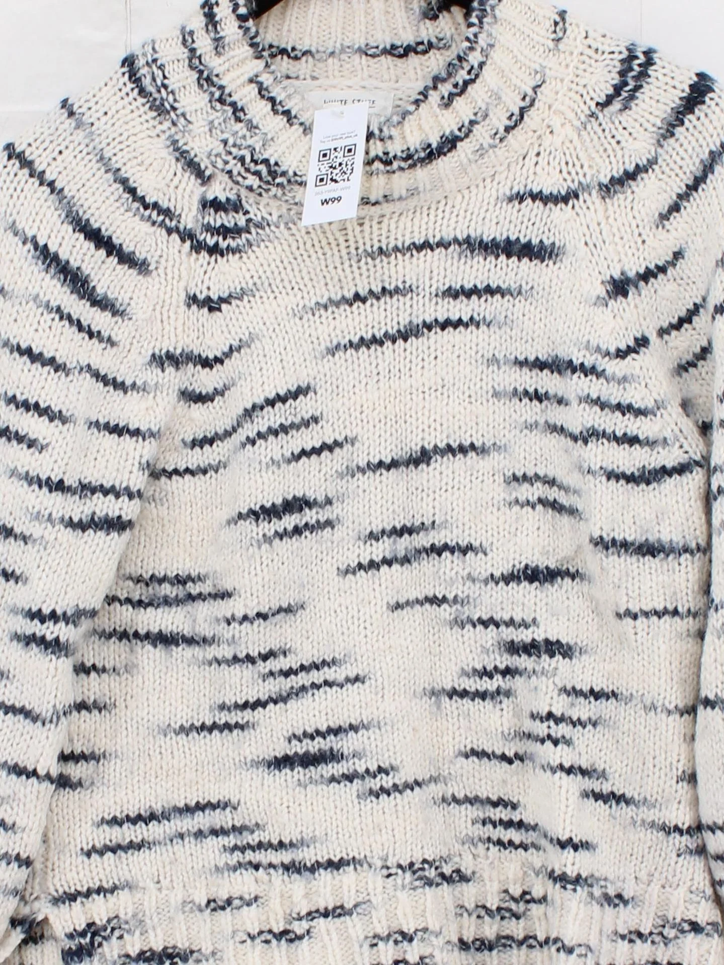 White Stuff Women's Jumper UK 8 Cream Acrylic with Wool Pullover - Image 3