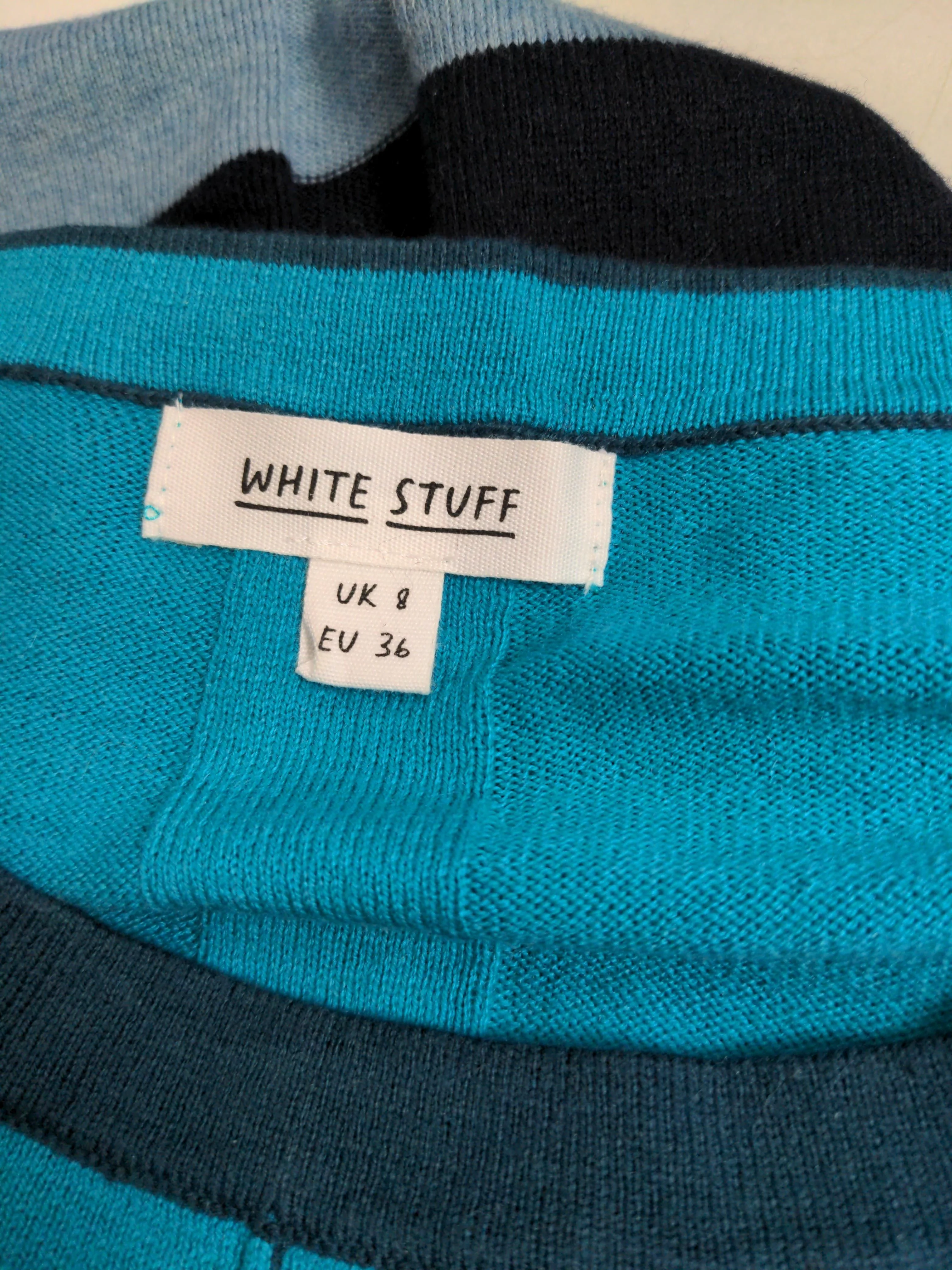 White Stuff Women's Jumper UK 8 Multi Cotton with Wool Pullover - Image 5
