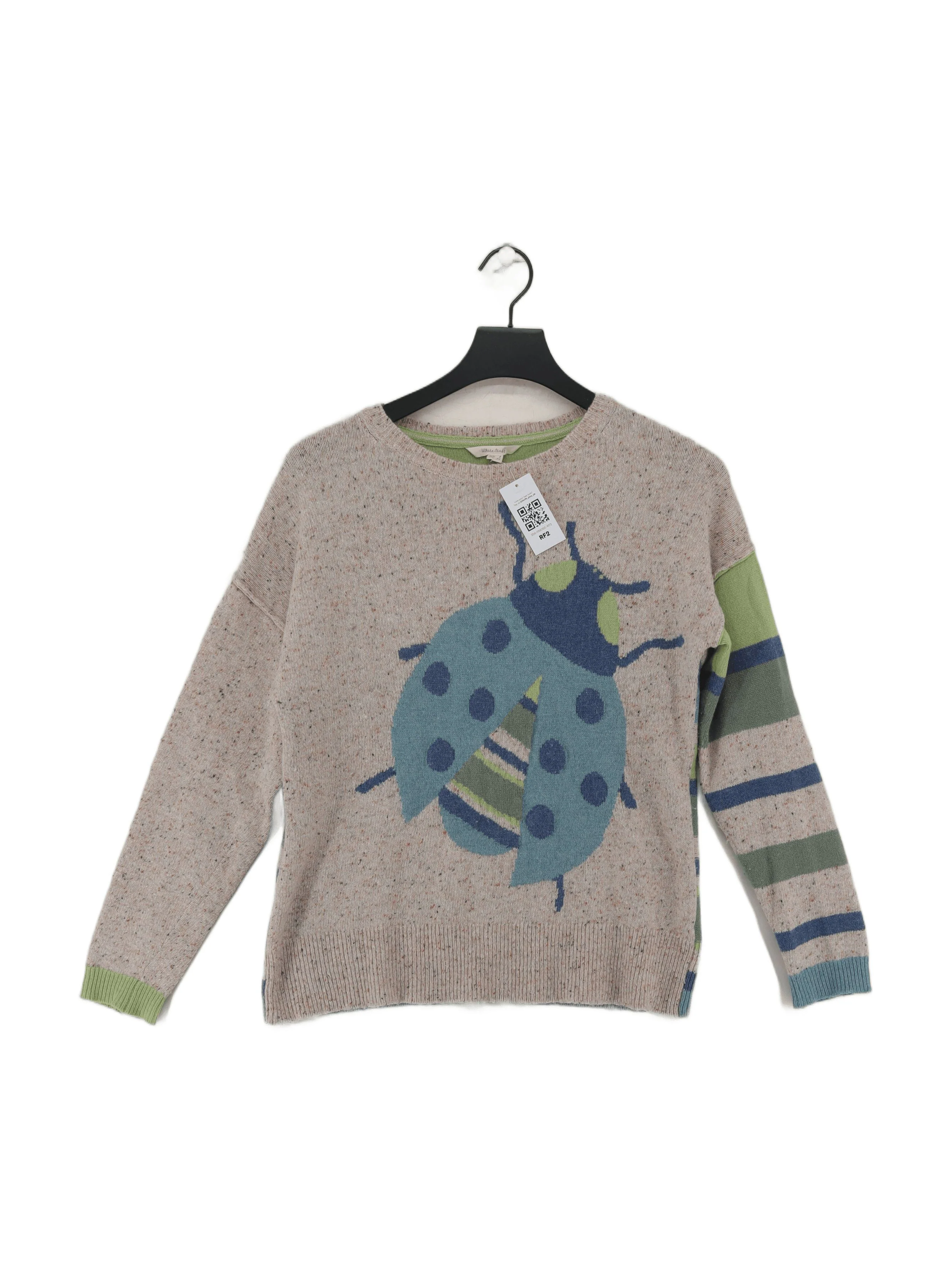 White Stuff Women's Jumper UK 8 Multi Wool with Nylon Pullover
