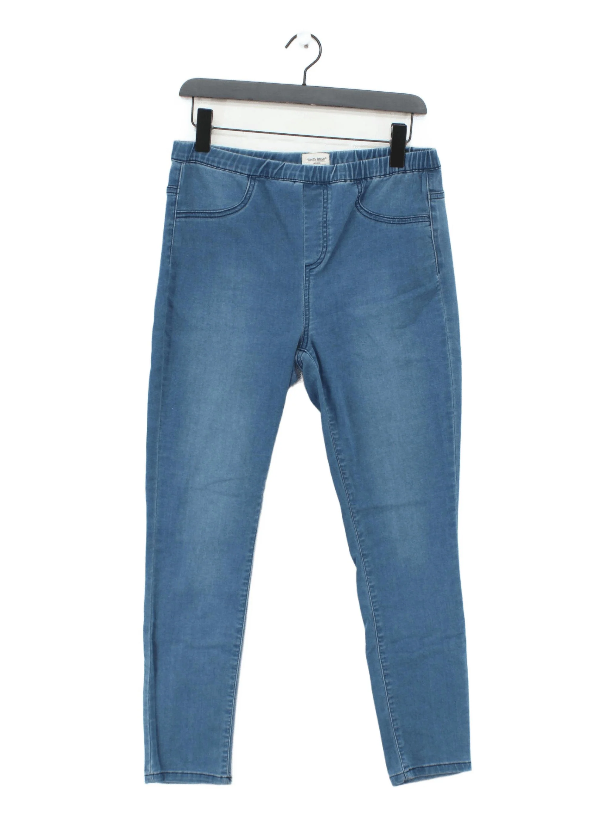 White Stuff Women's Leggings UK 14 Blue Cotton