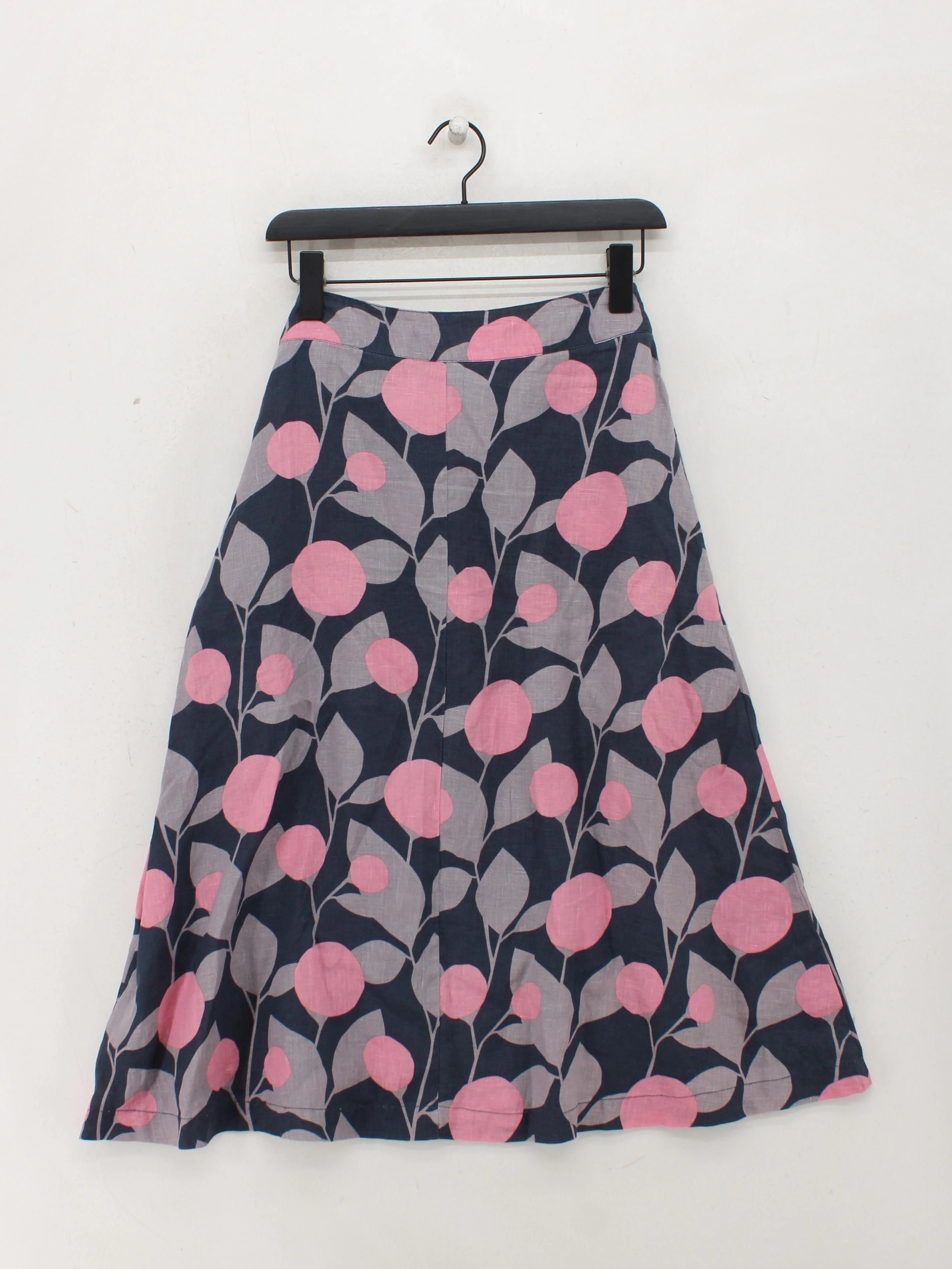 White Stuff Women's Midi Skirt UK 10 Multi Floral 100% Linen Midi Wrap - Image 2