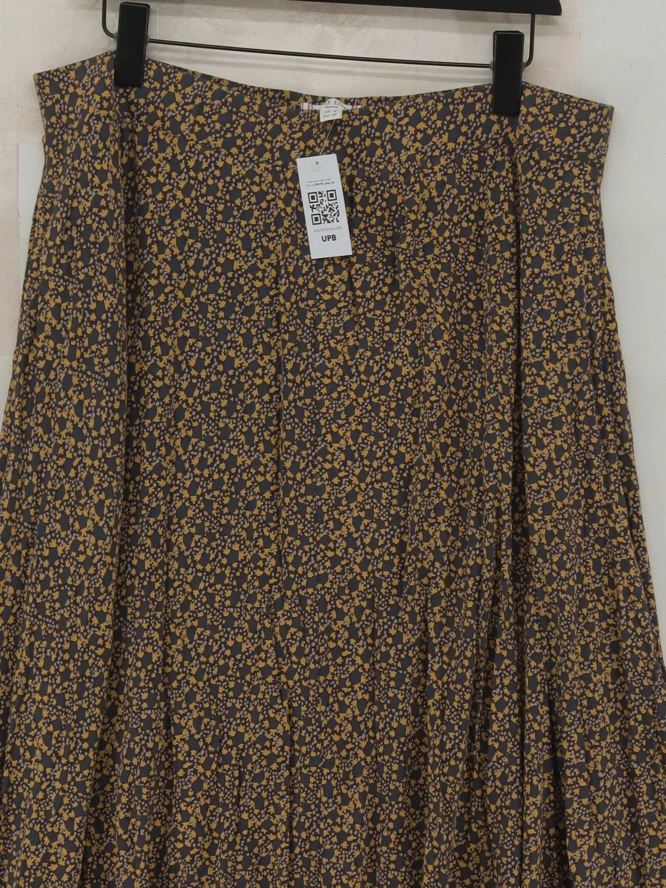 White Stuff Women's Midi Skirt UK 18 Multi Viscose with Elastane A-Line - Image 3