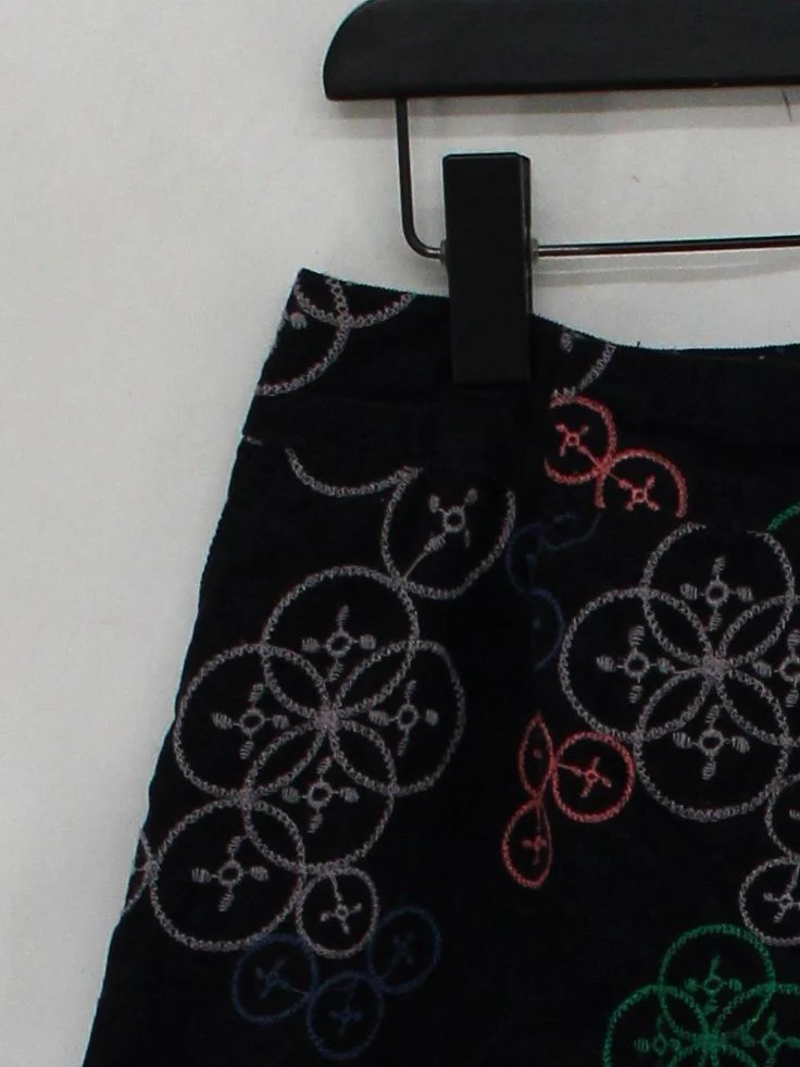 White Stuff Women's Mini Skirt M Black Geometric 100% Other Short Mini - Image 4
