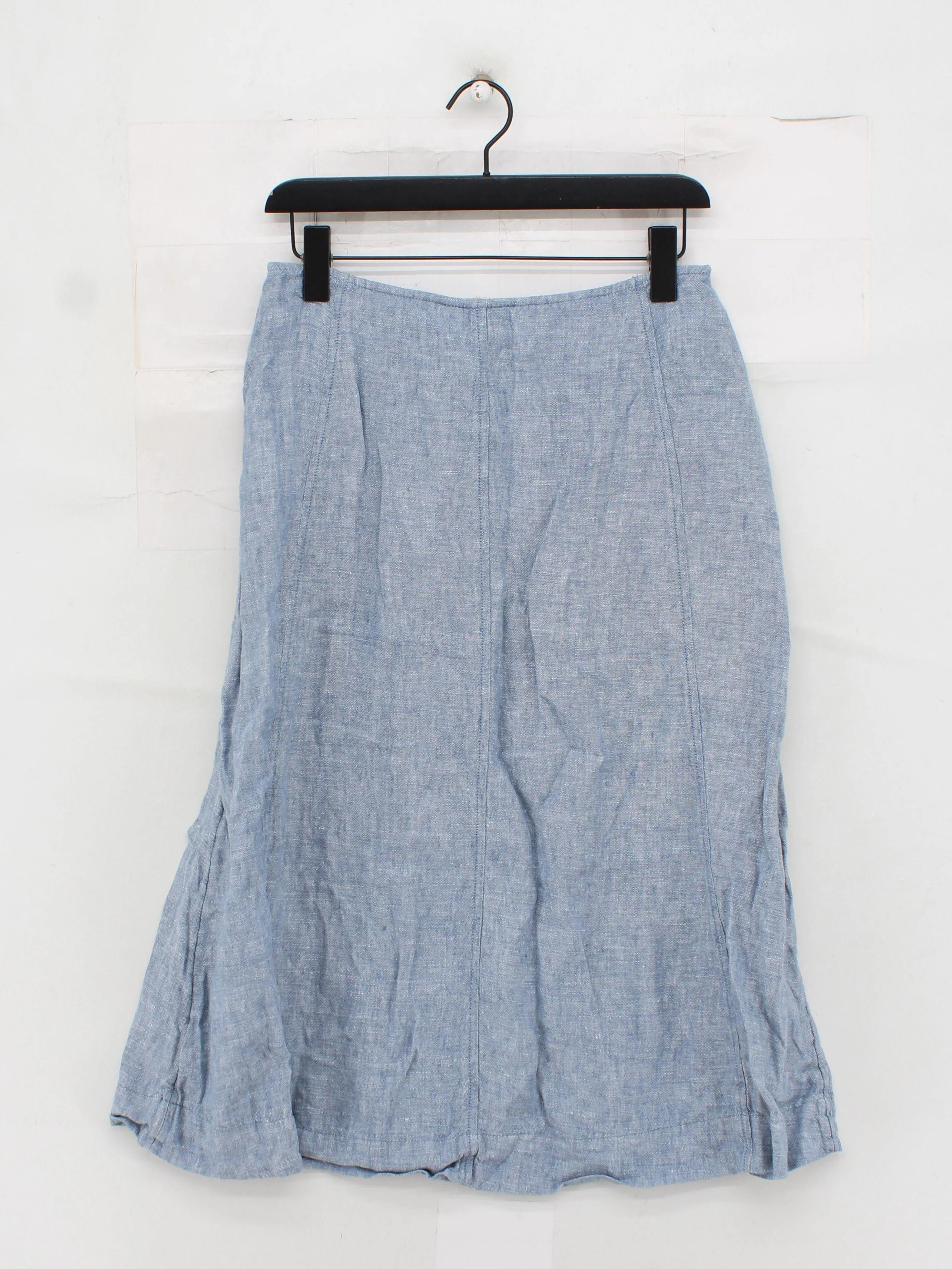 White Stuff Women's Mini Skirt UK 10 Blue 100% Linen Short Mini - Image 2