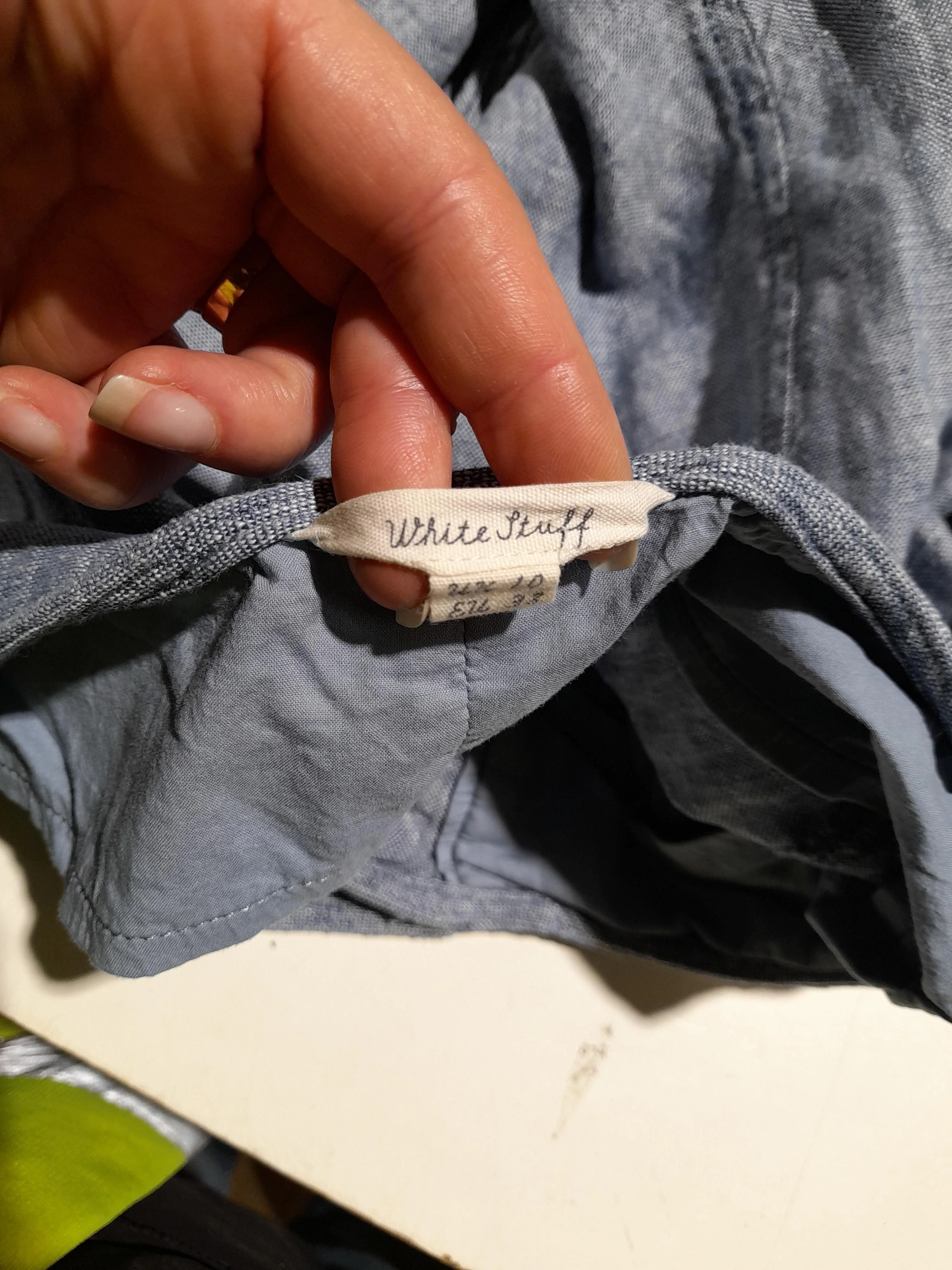 White Stuff Women's Mini Skirt UK 10 Blue 100% Linen Short Mini - Image 5