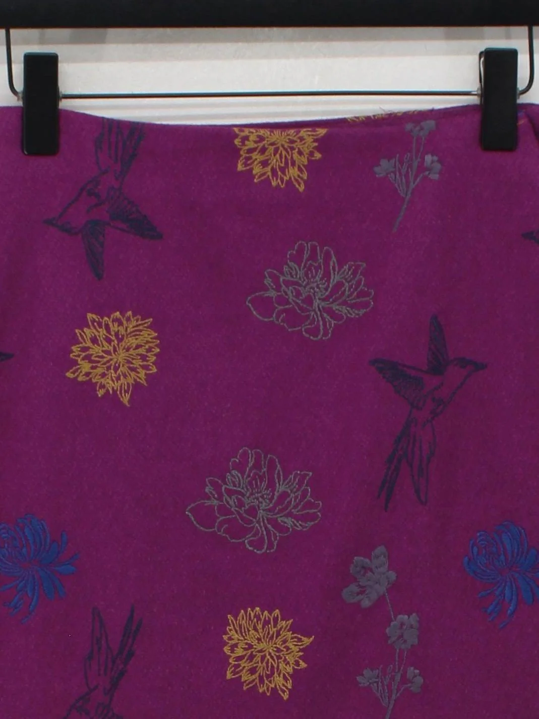 White Stuff Women's Mini Skirt UK 12 Purple Wool with Polyester, Cotton Mini - Image 3
