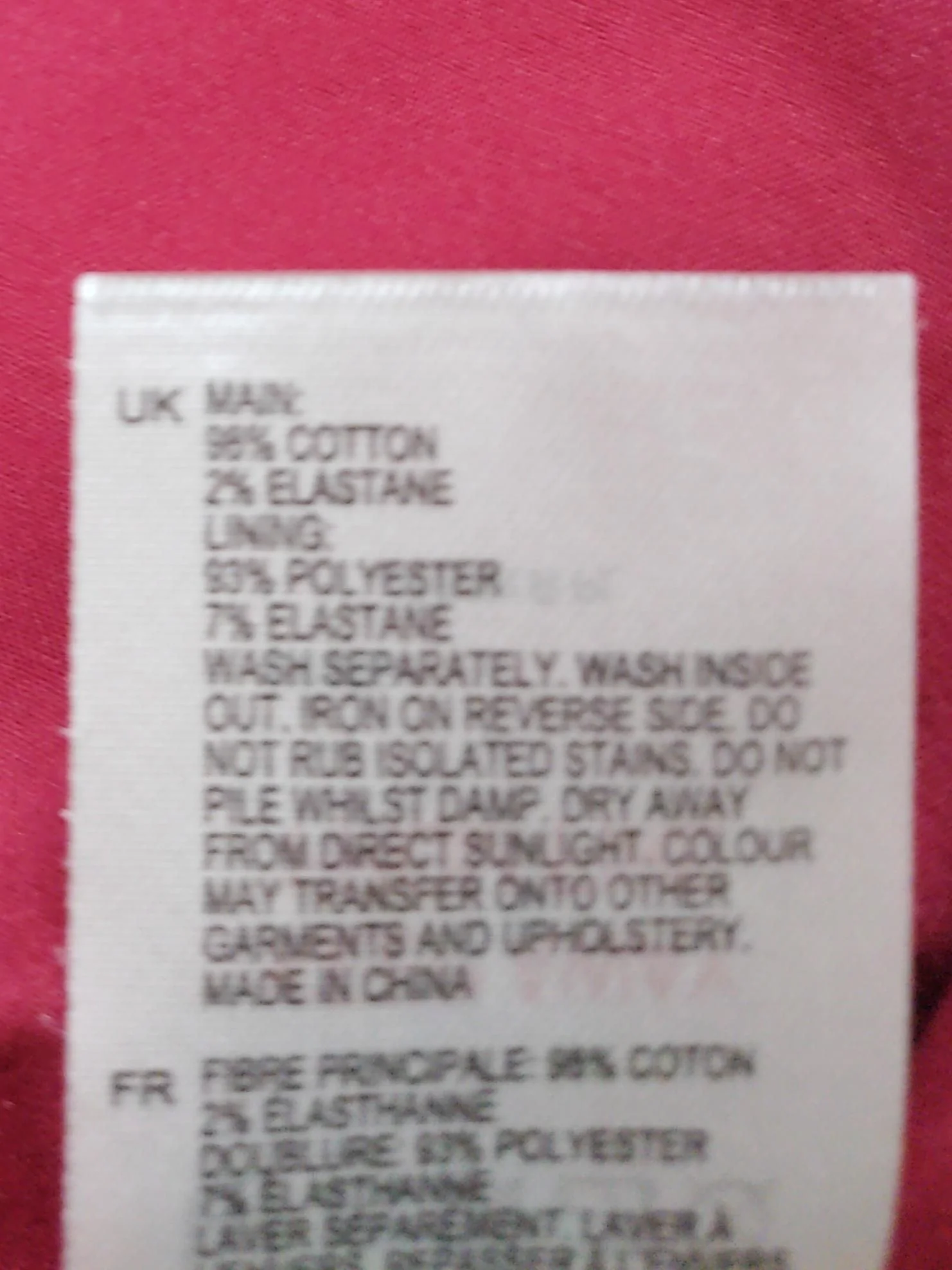White Stuff Women's Mini Skirt UK 12 Red Cotton with Elastane, Polyester Mini - Image 6