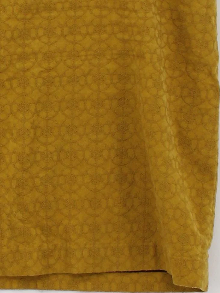 White Stuff Women's Mini Skirt UK 12 Yellow Cotton with Polyester Mini - Image 4