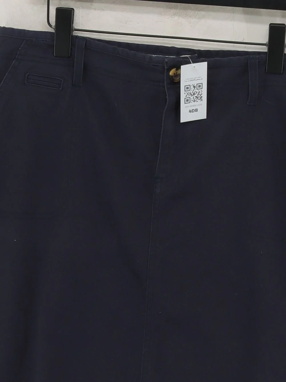 White Stuff Women's Mini Skirt UK 14 Blue Cotton with Elastane Short Mini - Image 3