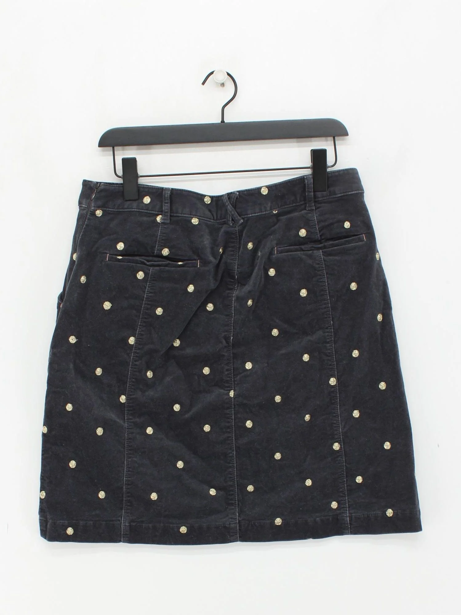 White Stuff Women's Mini Skirt UK 14 Grey Cotton with Elastane Mini - Image 2