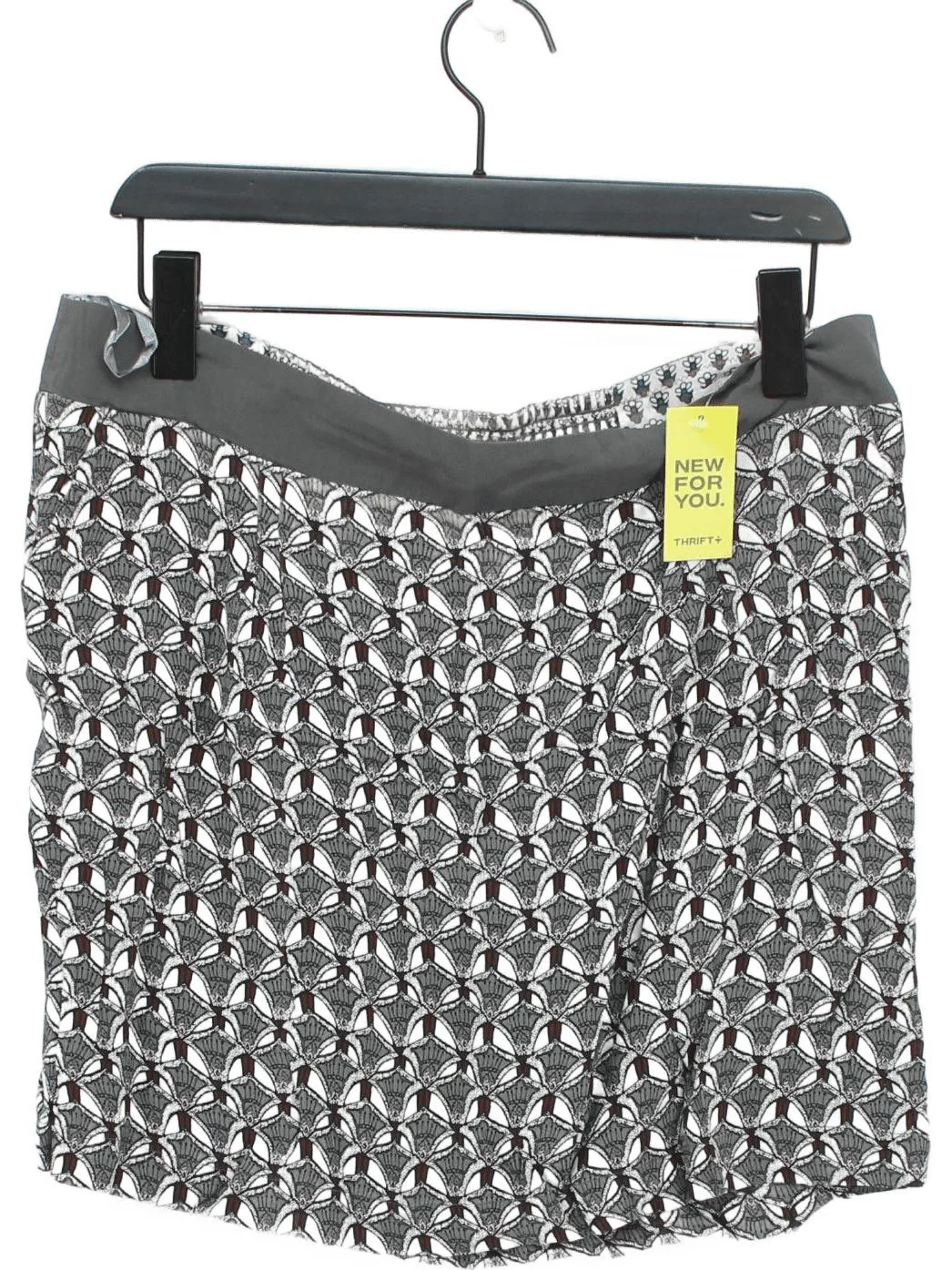 White Stuff Women's Mini Skirt UK 14 Grey Geometric 100% Other Short Mini