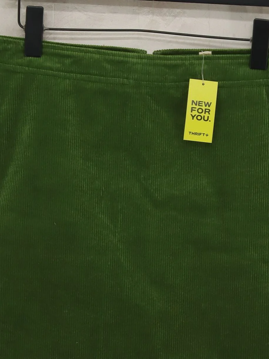 White Stuff Women's Mini Skirt UK 16 Green Cotton with Elastane Short Mini - Image 3