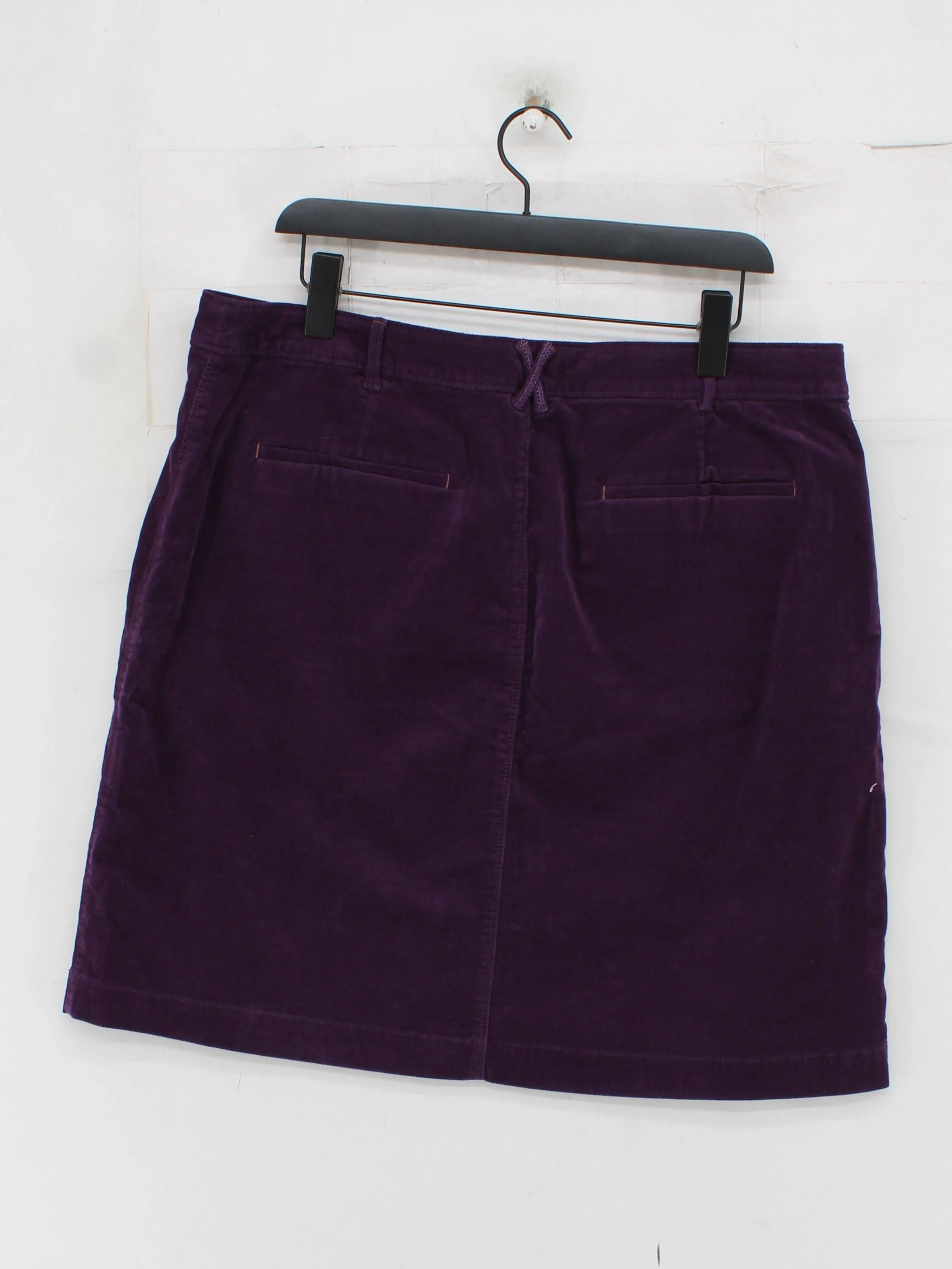 White Stuff Women's Mini Skirt UK 18 Purple Cotton with Elastane Short Mini - Image 2