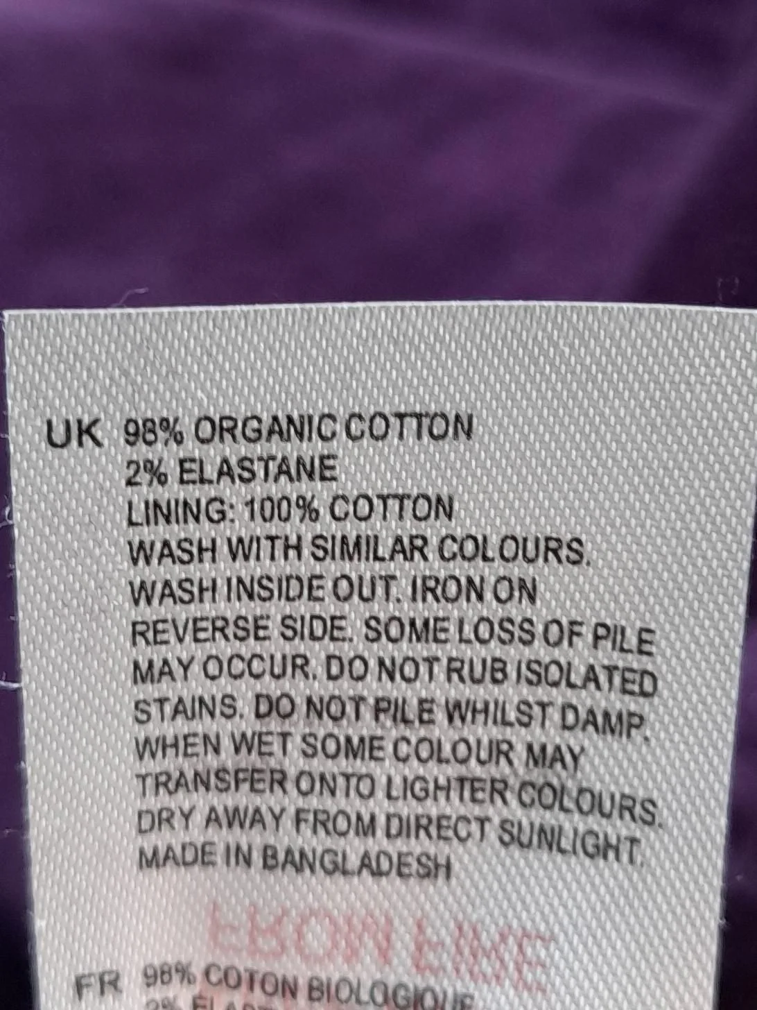 White Stuff Women's Mini Skirt UK 18 Purple Cotton with Elastane Short Mini - Image 7