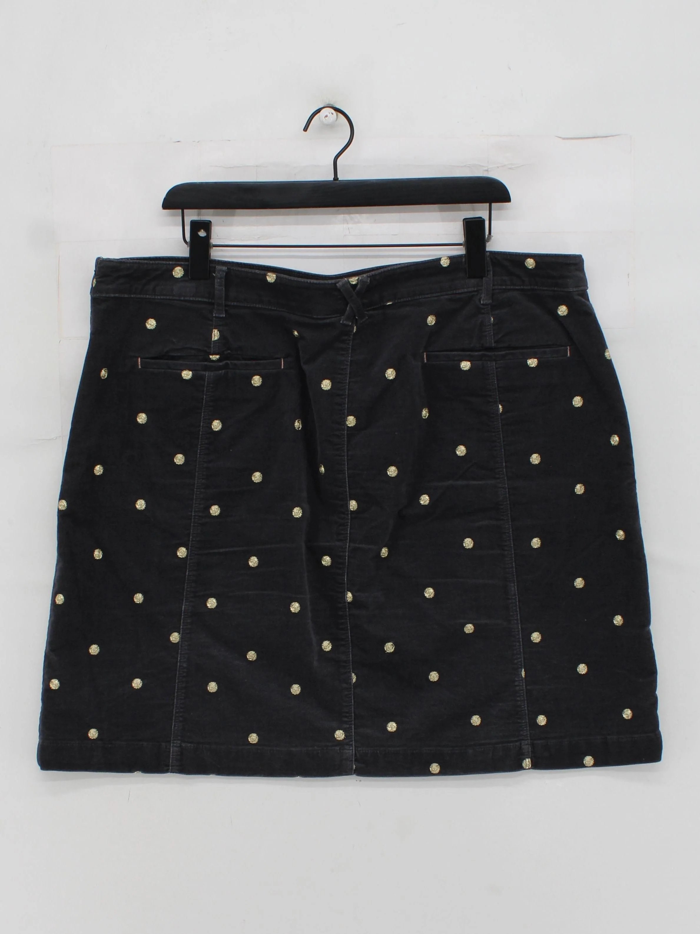 White Stuff Women's Mini Skirt UK 20 Black Cotton - Image 2