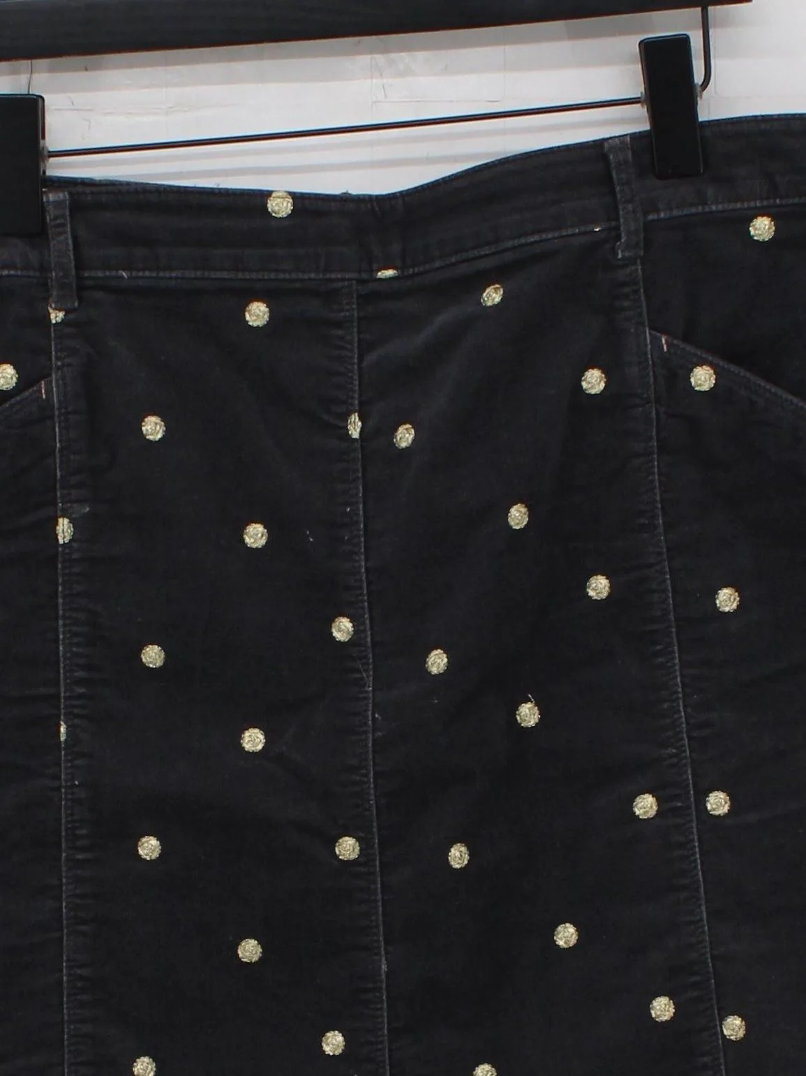 White Stuff Women's Mini Skirt UK 20 Black Cotton - Image 3