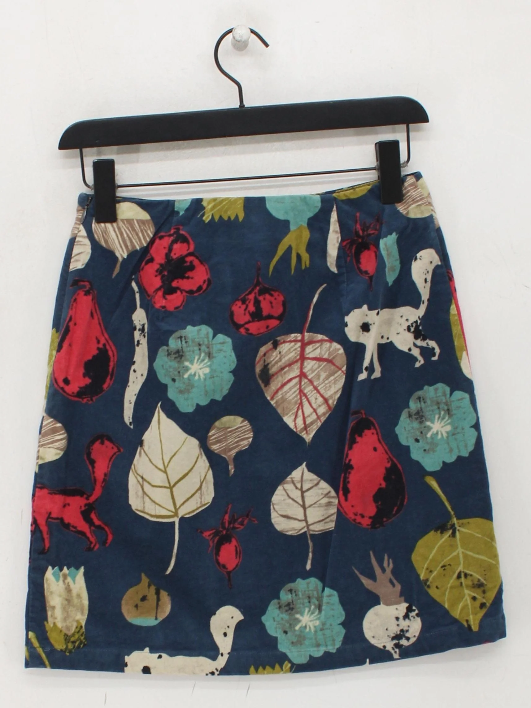 White Stuff Women's Mini Skirt UK 6 Blue Cotton with Elastane Mini - Image 2