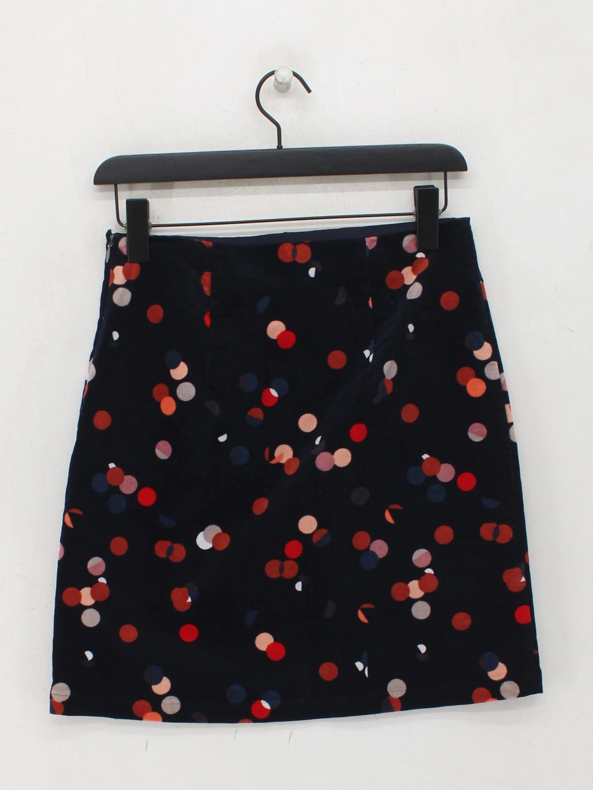 White Stuff Women's Mini Skirt UK 6 Blue Cotton with Elastane, Polyester Mini - Image 2