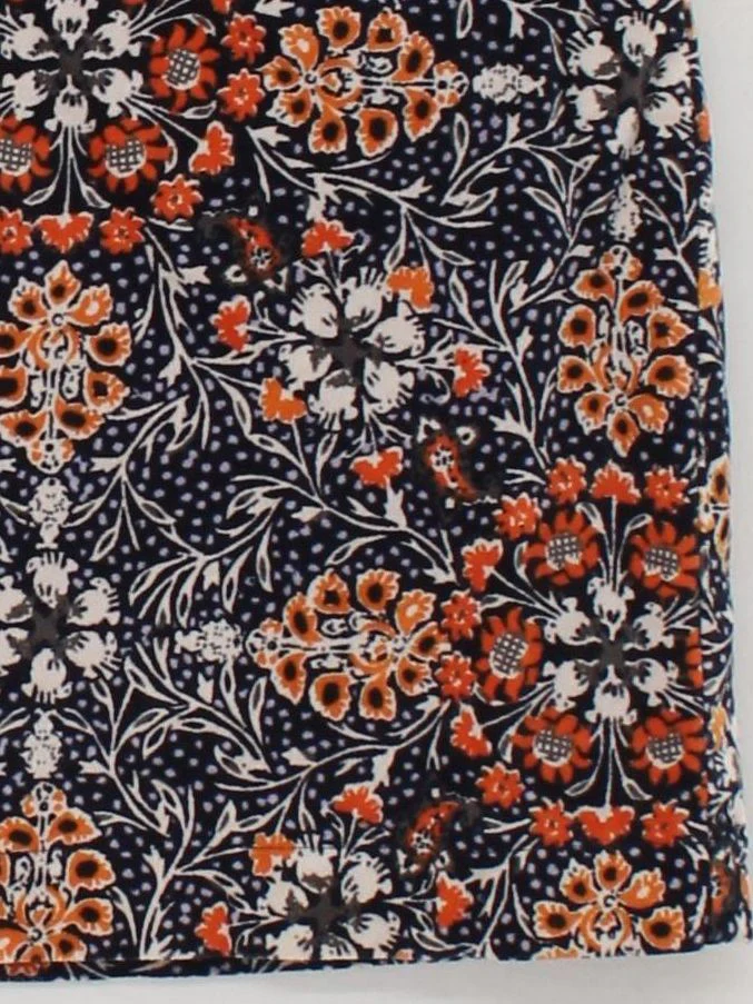 White Stuff Women's Mini Skirt UK 6 Blue Floral Cotton with Elastane Short Mini - Image 4