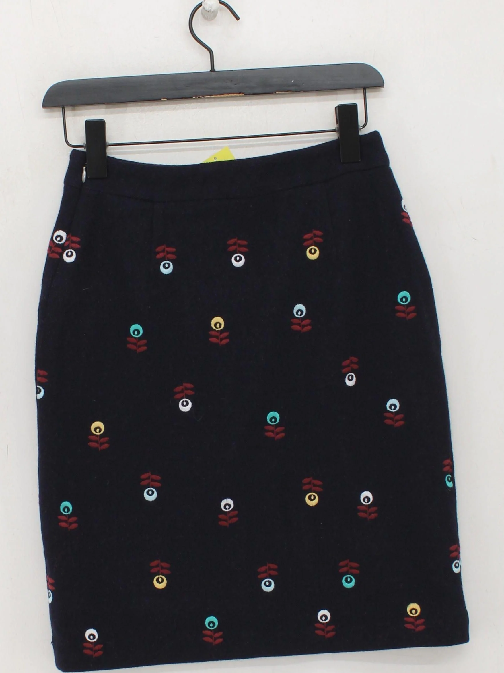 White Stuff Women's Mini Skirt UK 6 Blue Wool with Polyester, Cotton Short Mini - Image 2