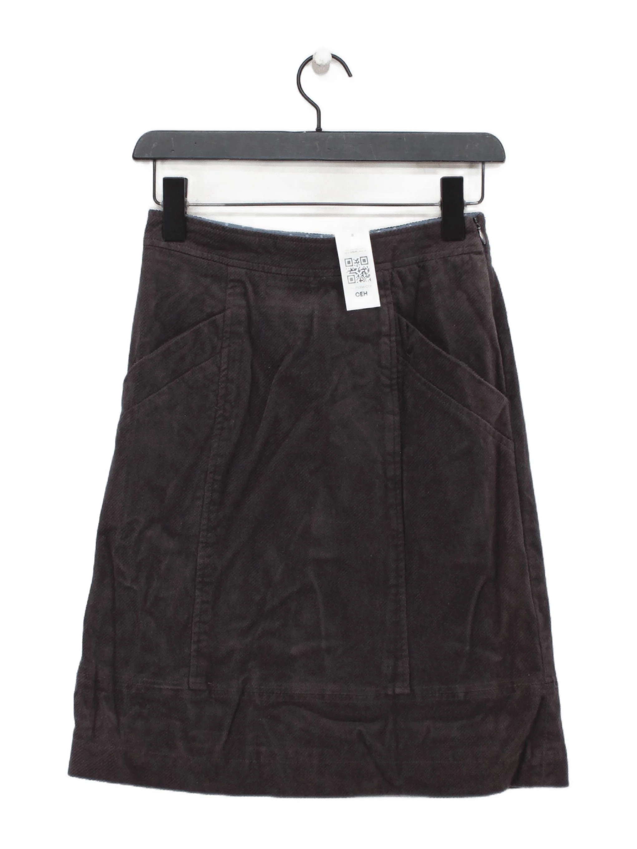 White Stuff Women's Mini Skirt UK 6 Brown Cotton with Elastane Short Mini
