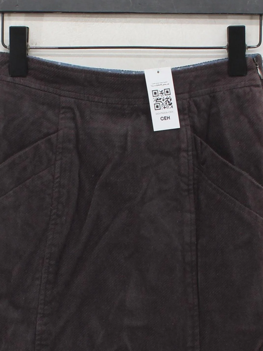 White Stuff Women's Mini Skirt UK 6 Brown Cotton with Elastane Short Mini - Image 3