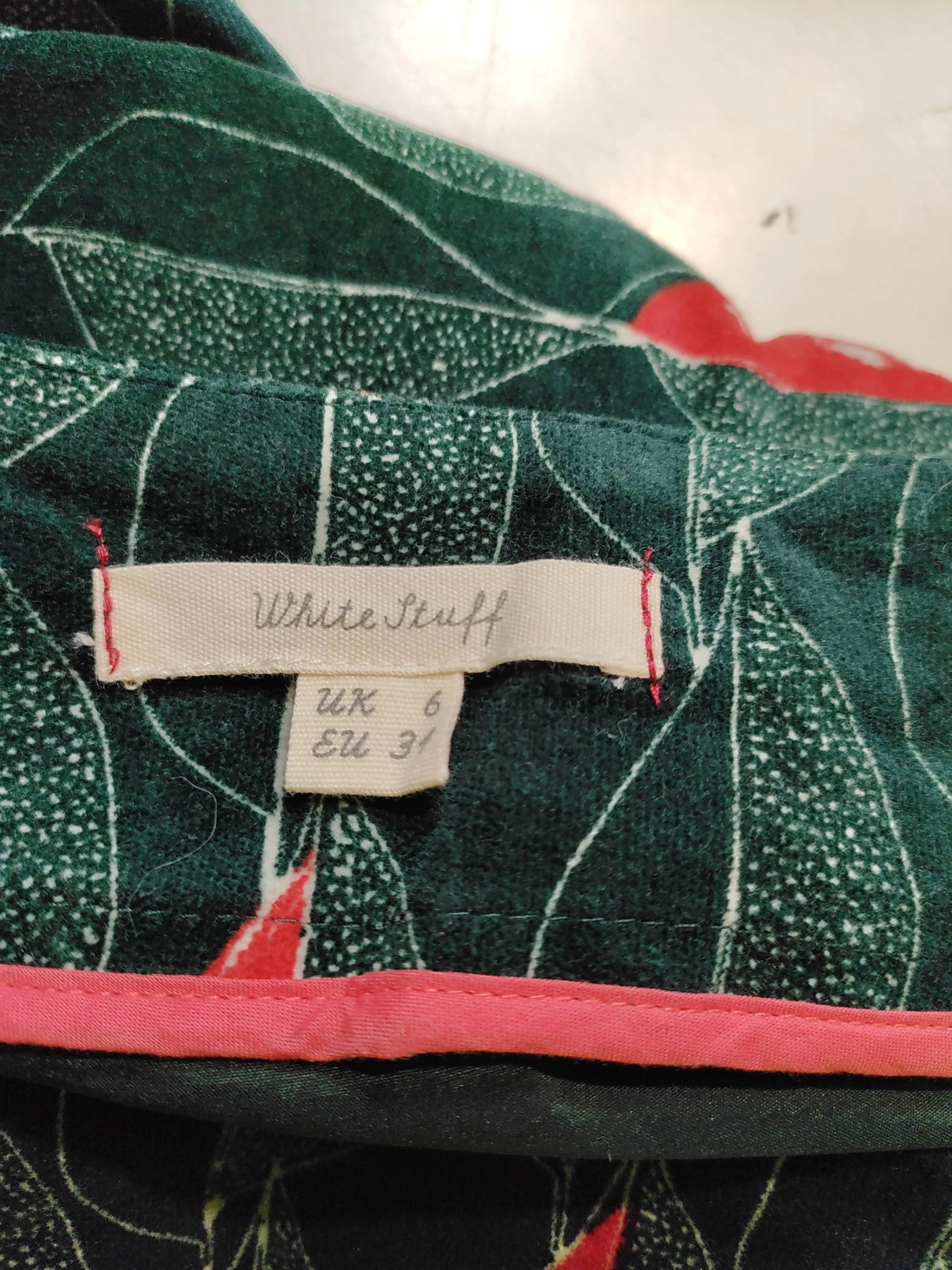 White Stuff Women's Mini Skirt UK 6 Green Cotton with Elastane Mini - Image 5