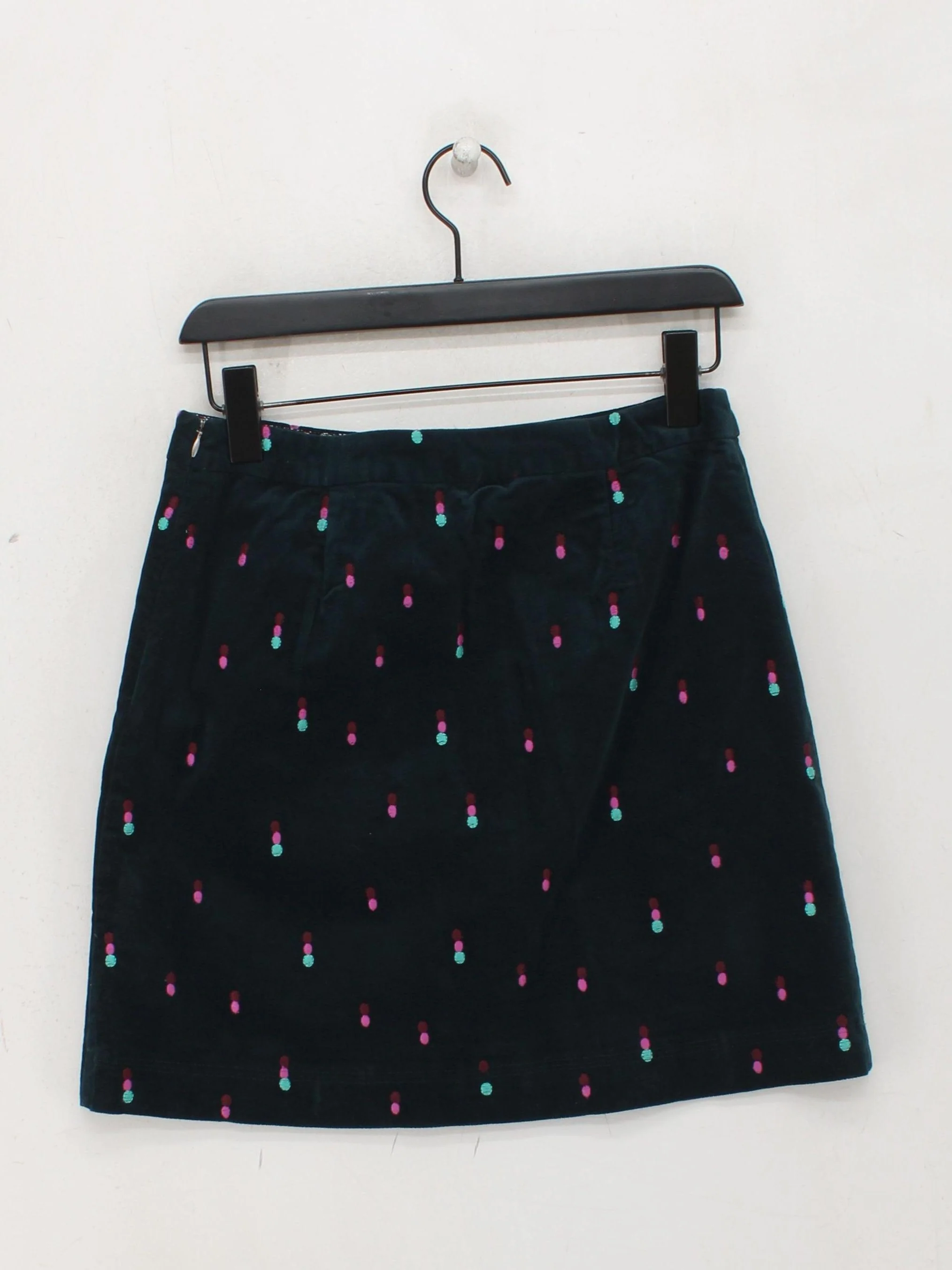 White Stuff Women's Mini Skirt UK 6 Green Cotton with Elastane, Polyester Mini - Image 2