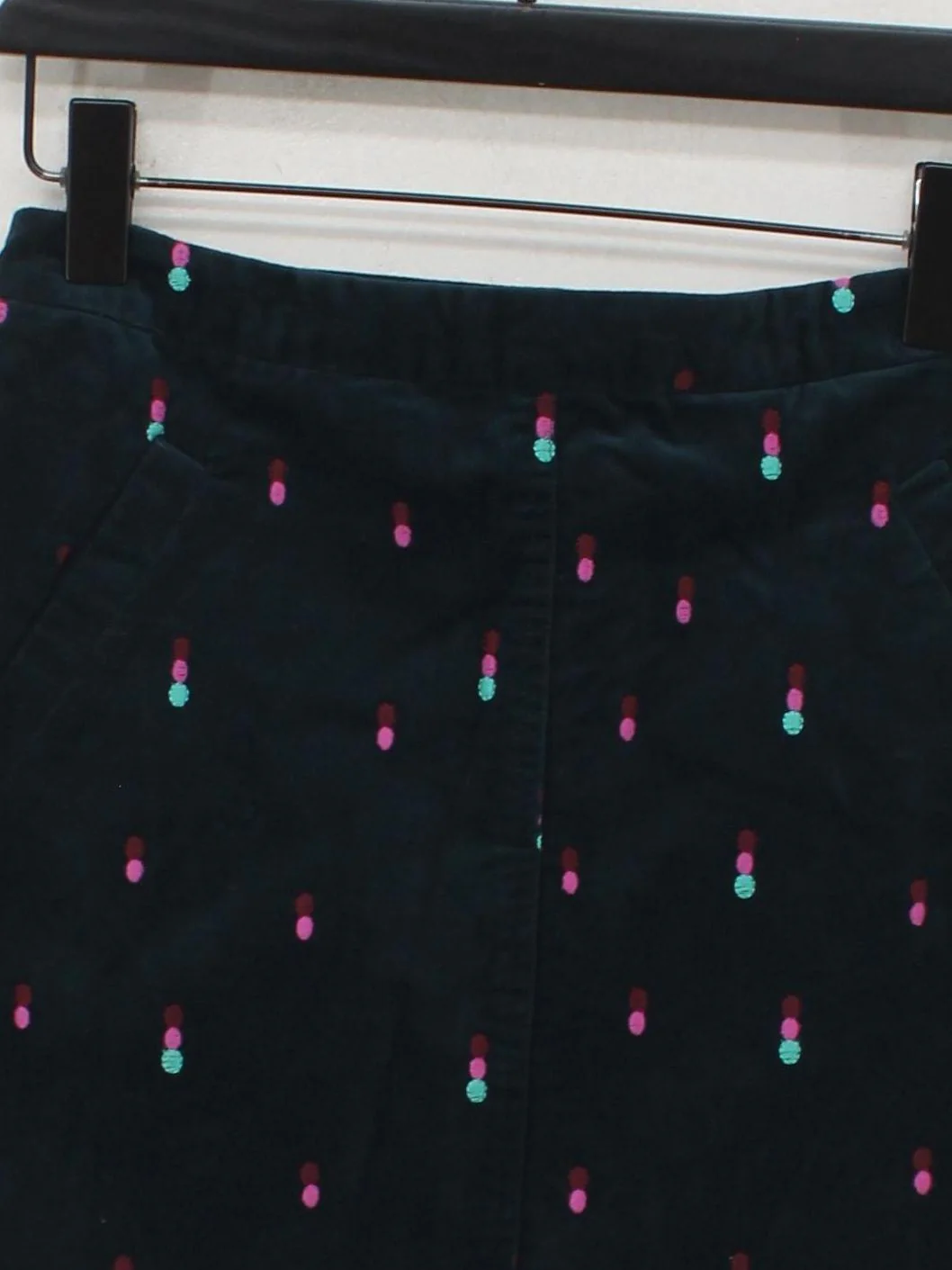 White Stuff Women's Mini Skirt UK 6 Green Cotton with Elastane, Polyester Mini - Image 3