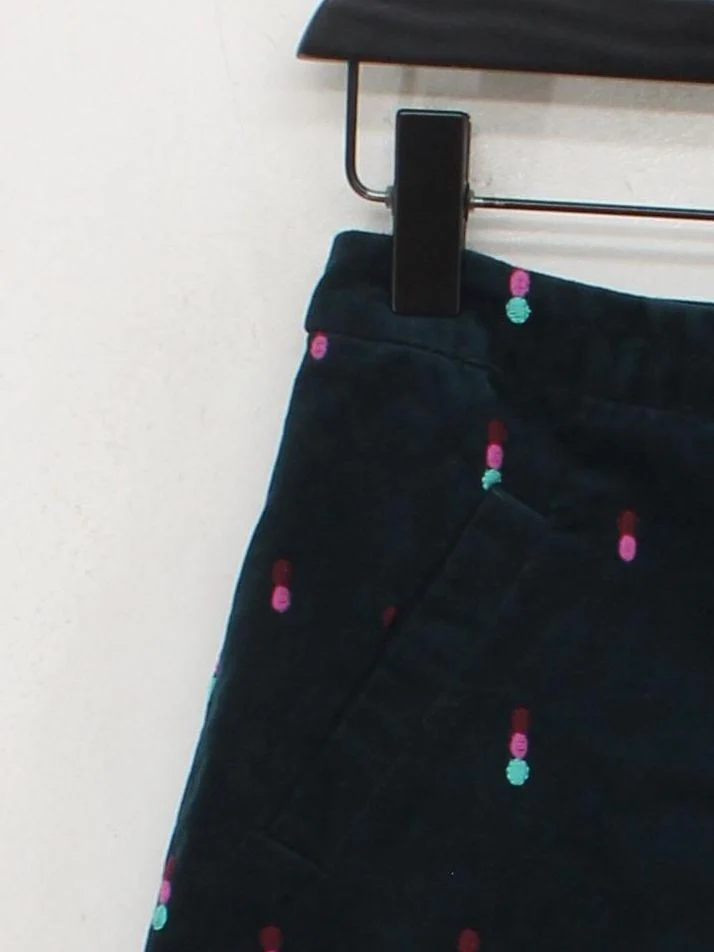 White Stuff Women's Mini Skirt UK 6 Green Cotton with Elastane, Polyester Mini - Image 4