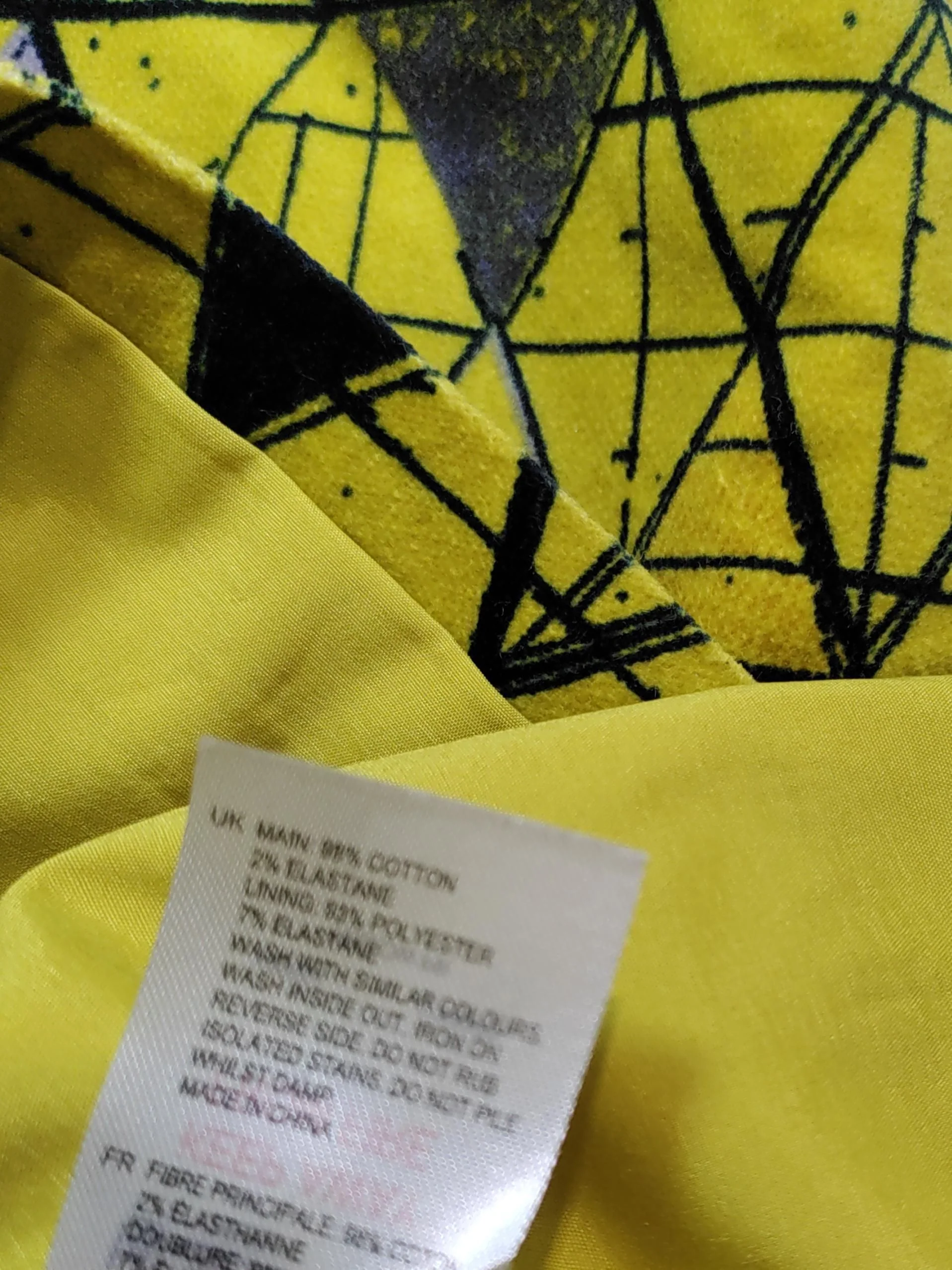 White Stuff Women's Mini Skirt UK 6 Yellow Cotton with Elastane Mini - Image 6