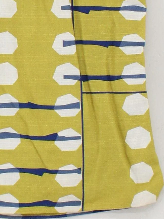 White Stuff Women's Mini Skirt UK 6 Yellow Geometric 100% Cotton Short Mini - Image 4