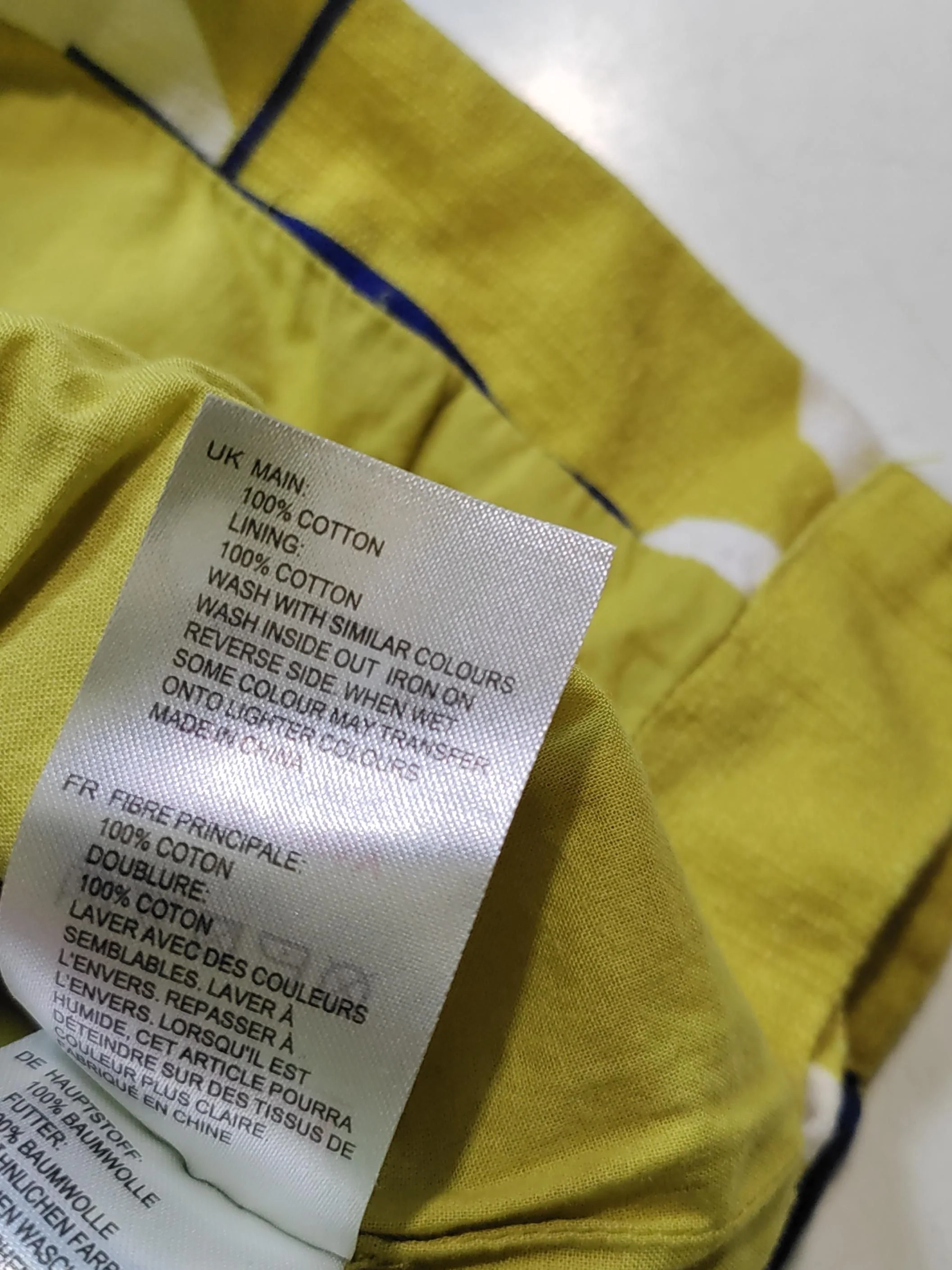 White Stuff Women's Mini Skirt UK 6 Yellow Geometric 100% Cotton Short Mini - Image 6