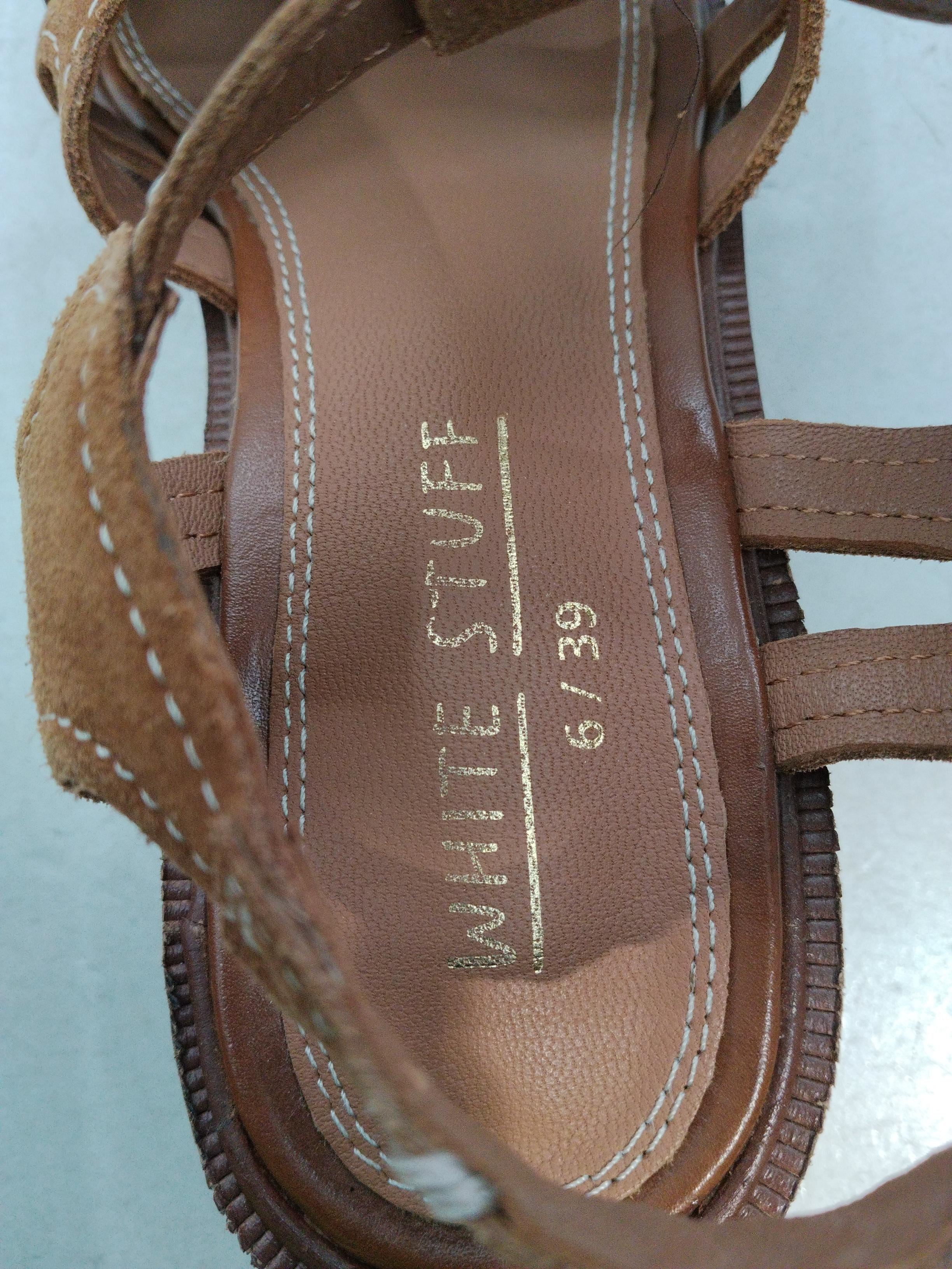 White Stuff Women's Sandals UK 6 Tan Suede with Leather Strappy - Image 5