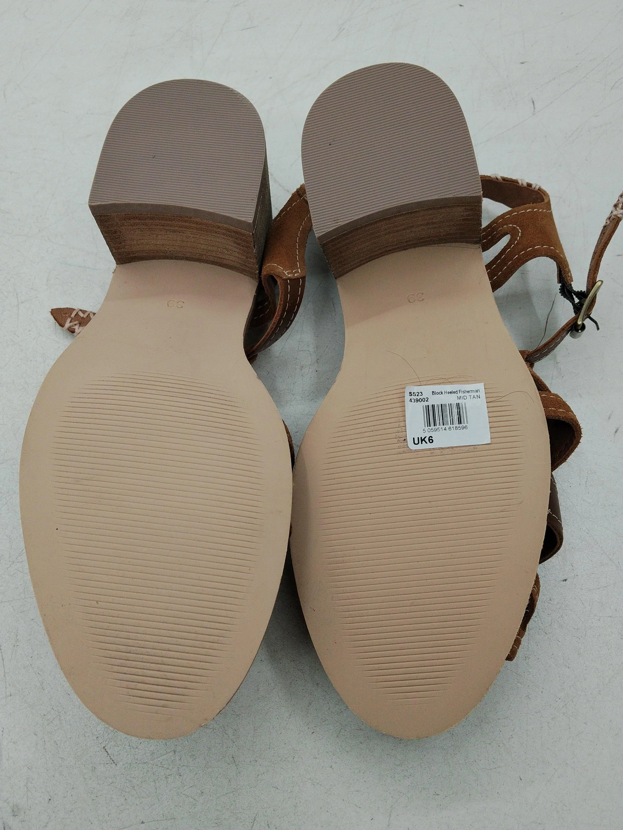 White Stuff Women's Sandals UK 6 Tan Suede with Leather Strappy - Image 6