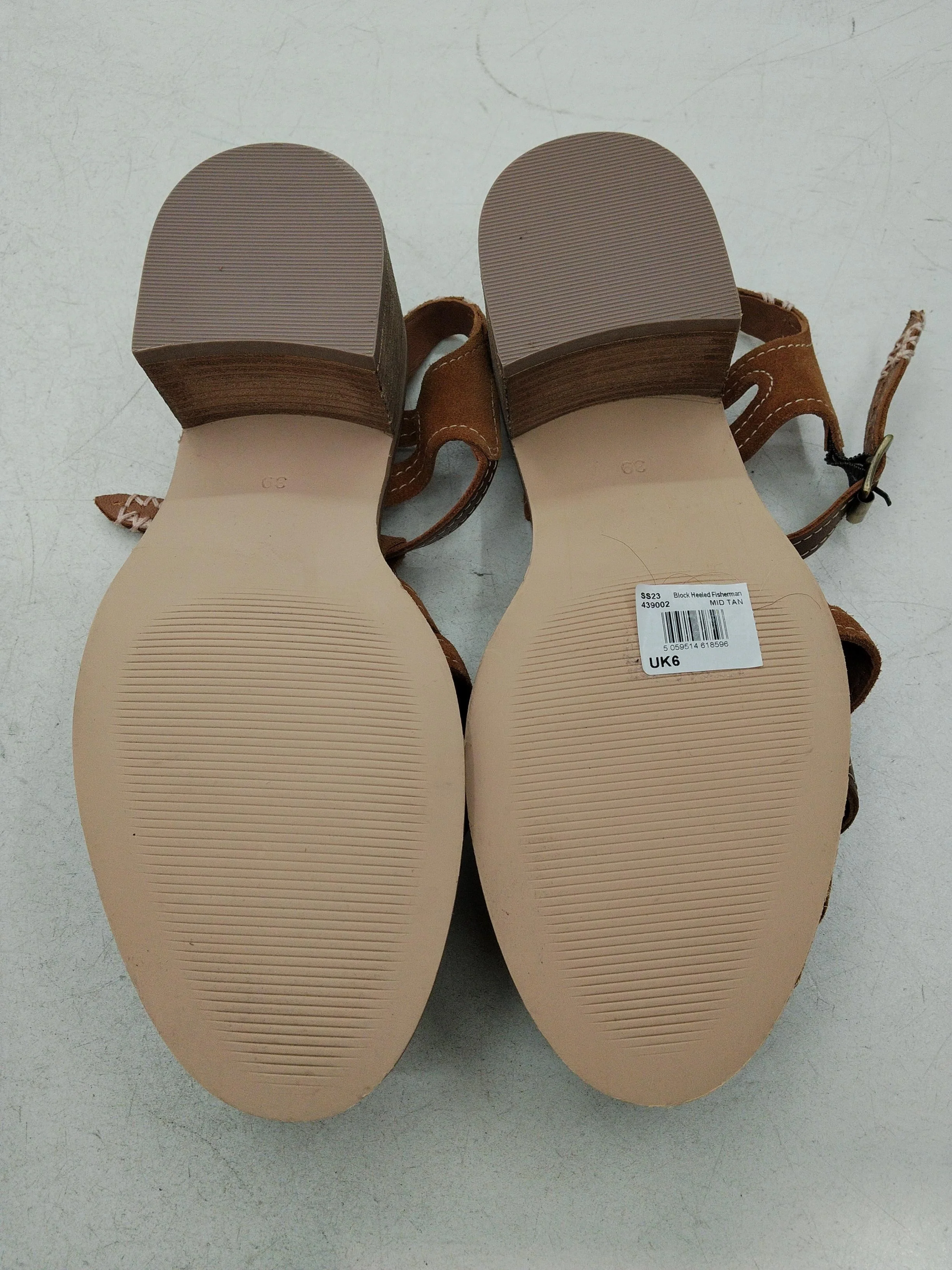 White Stuff Women's Sandals UK 6 Tan Suede with Leather Strappy - Image 7