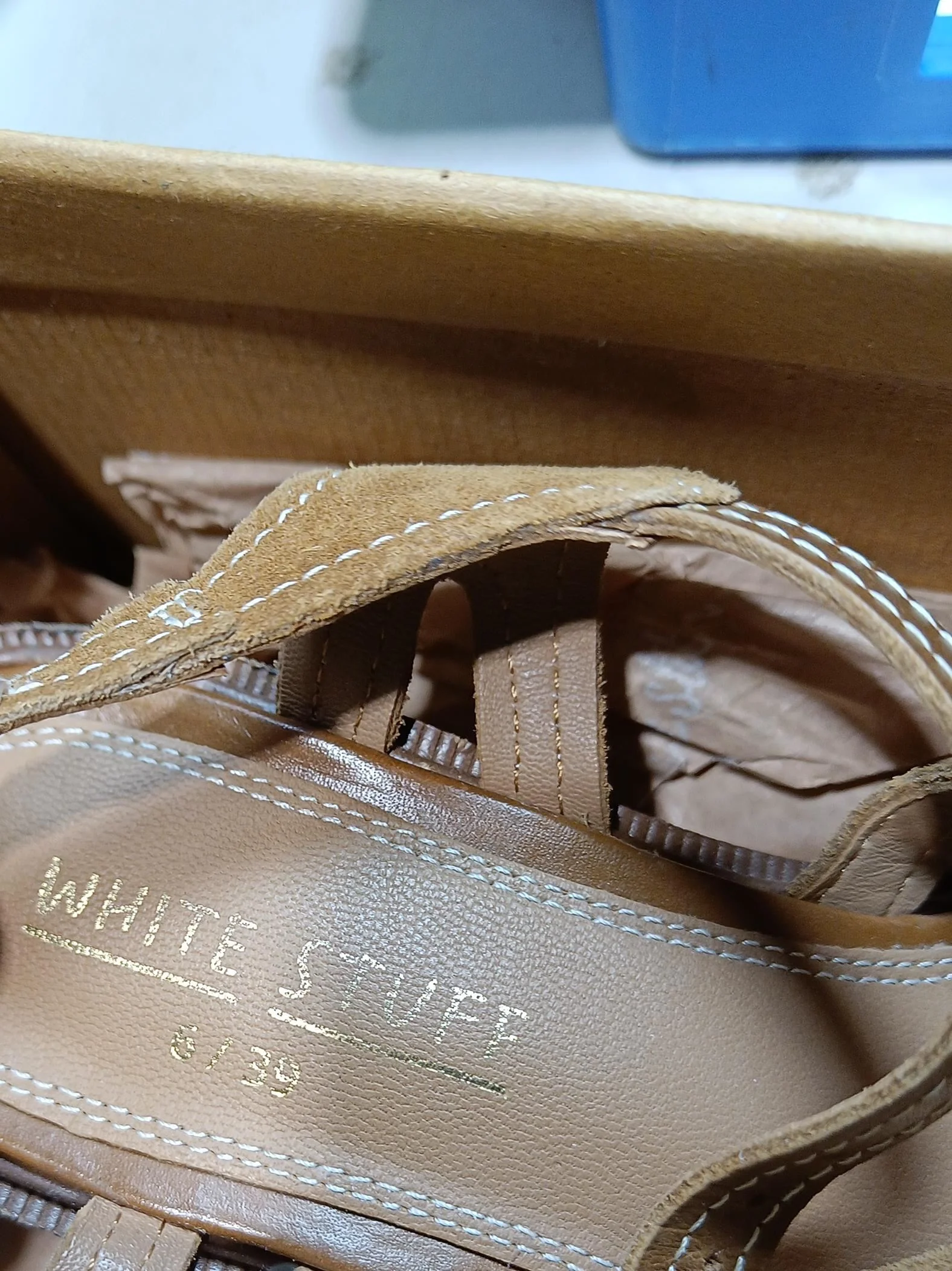 White Stuff Women's Sandals UK 6 Tan Suede with Leather Strappy - Image 8
