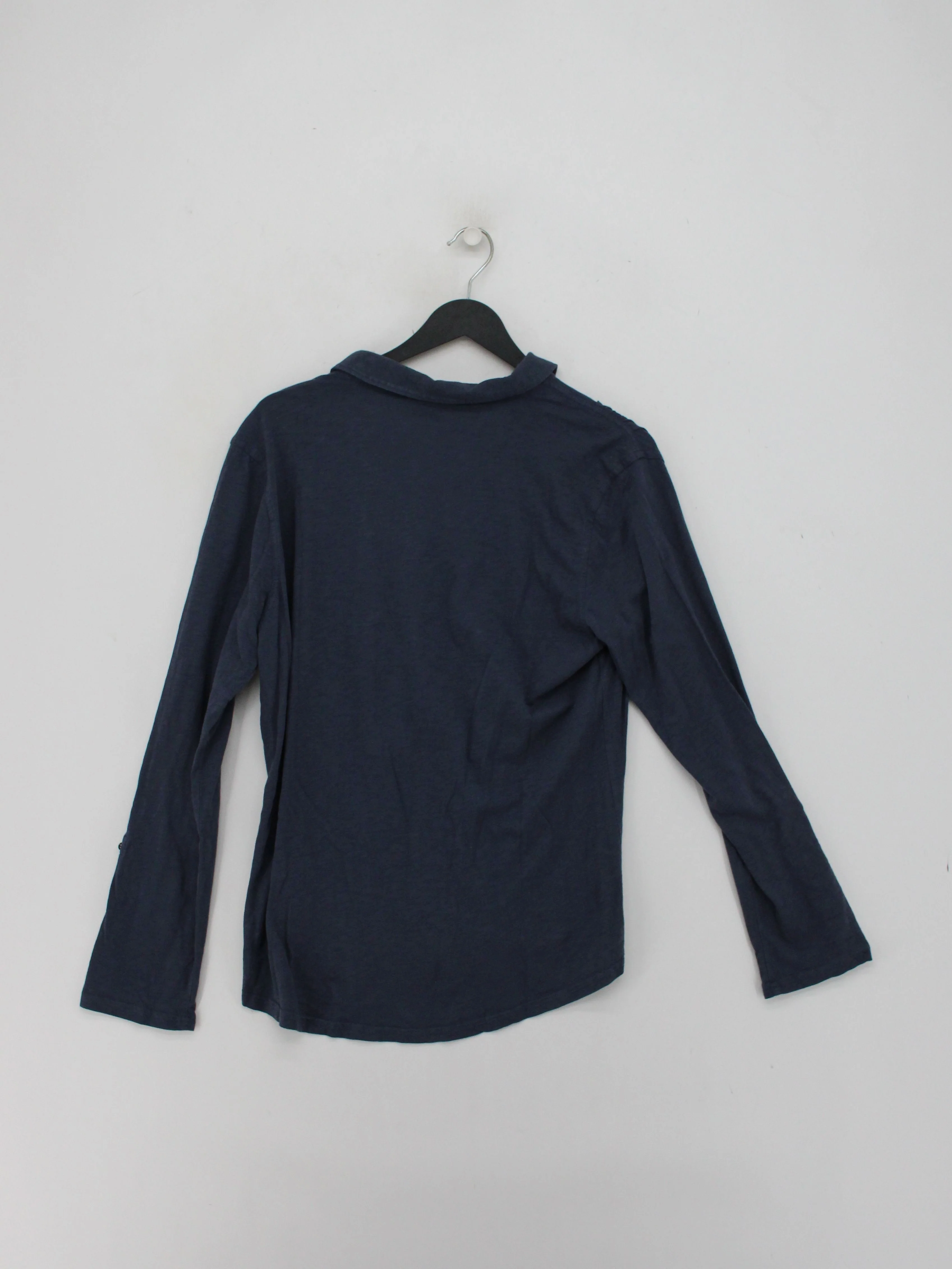 White Stuff Women's Shirt M Blue 100% Cotton Long Sleeve Collared Basic - Image 2