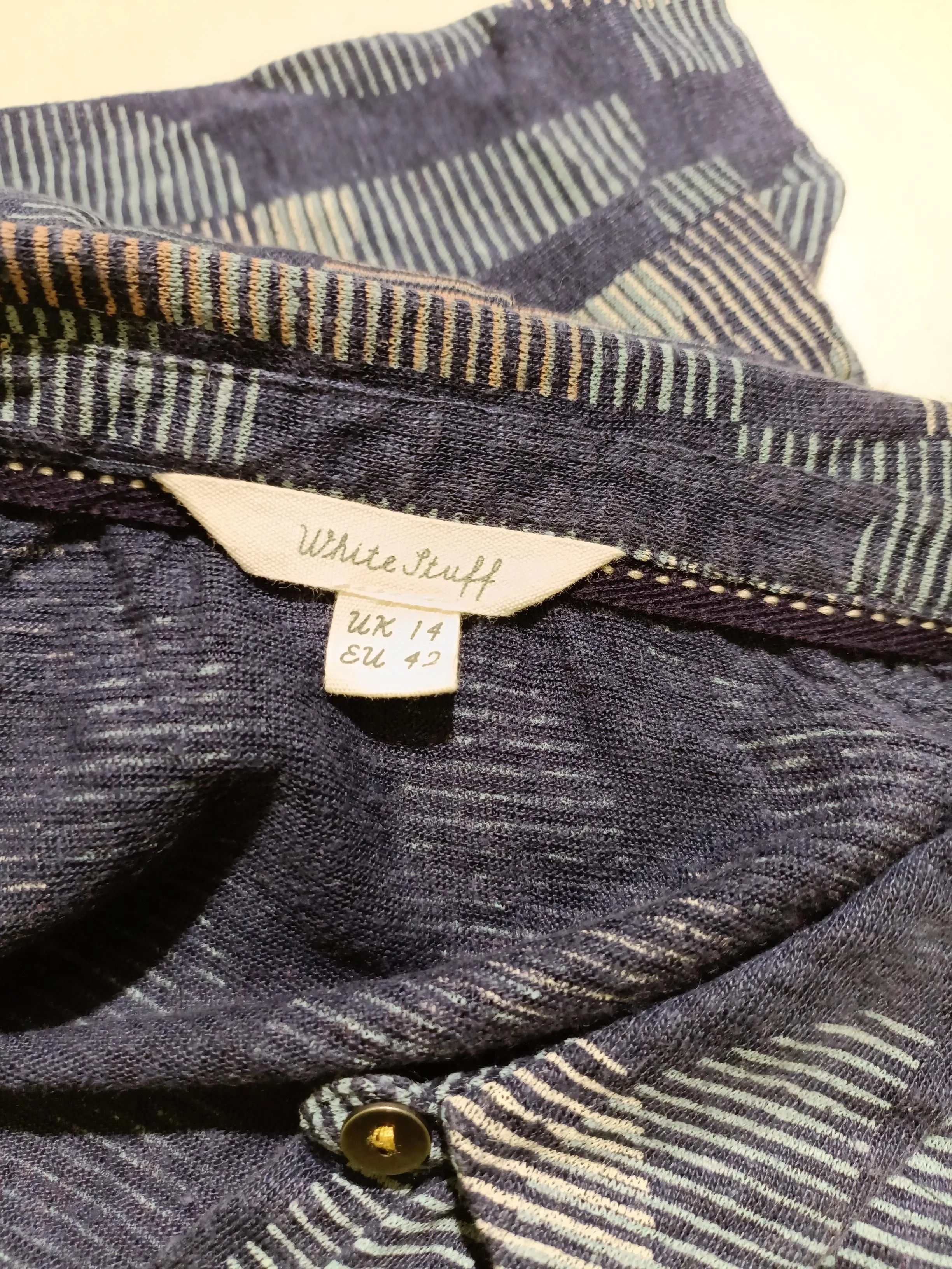 White Stuff Women's Shirt M Blue 100% Linen Basic - Image 5